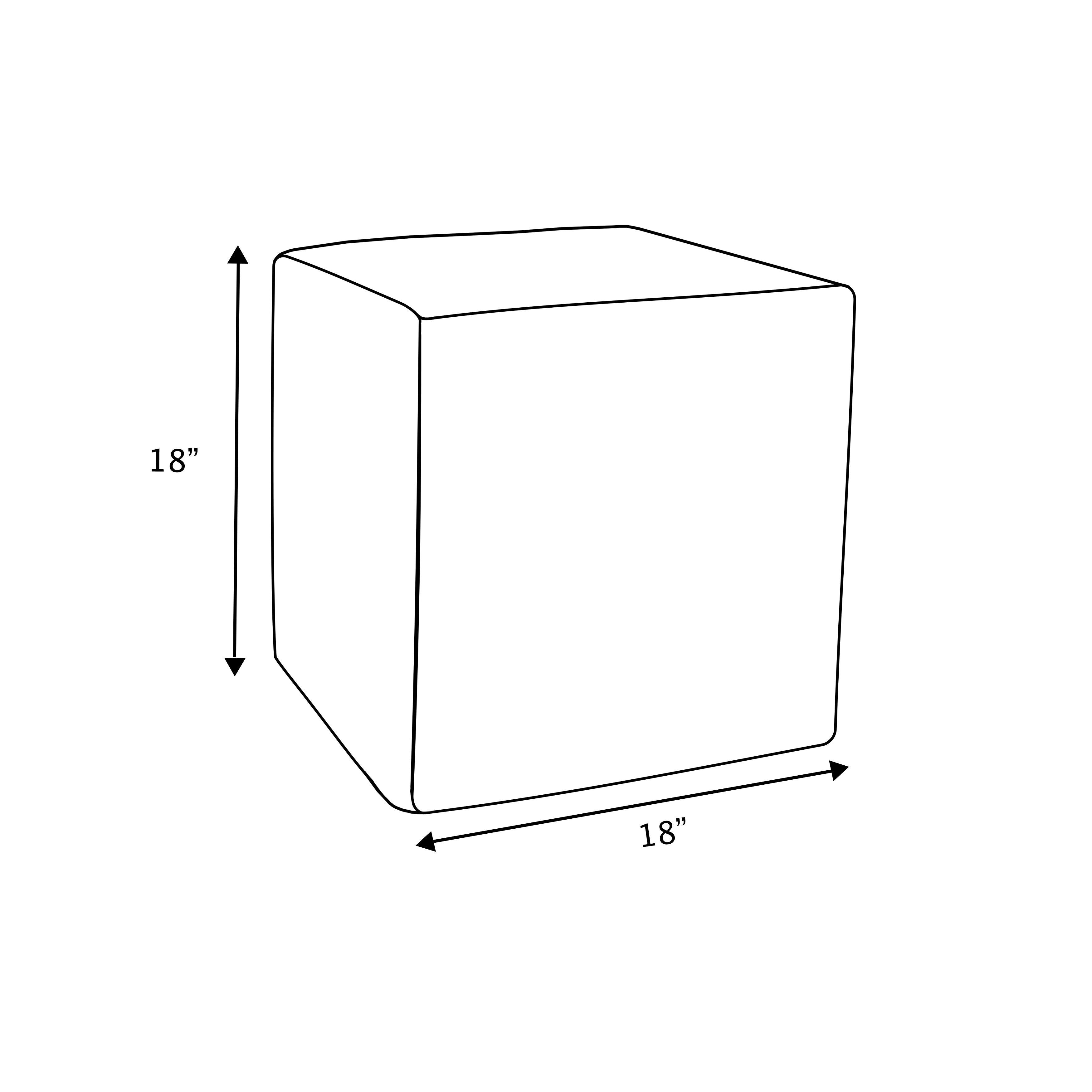 Sunbrella Square Indoor/Outdoor Foam Pouf - Sorra Home
