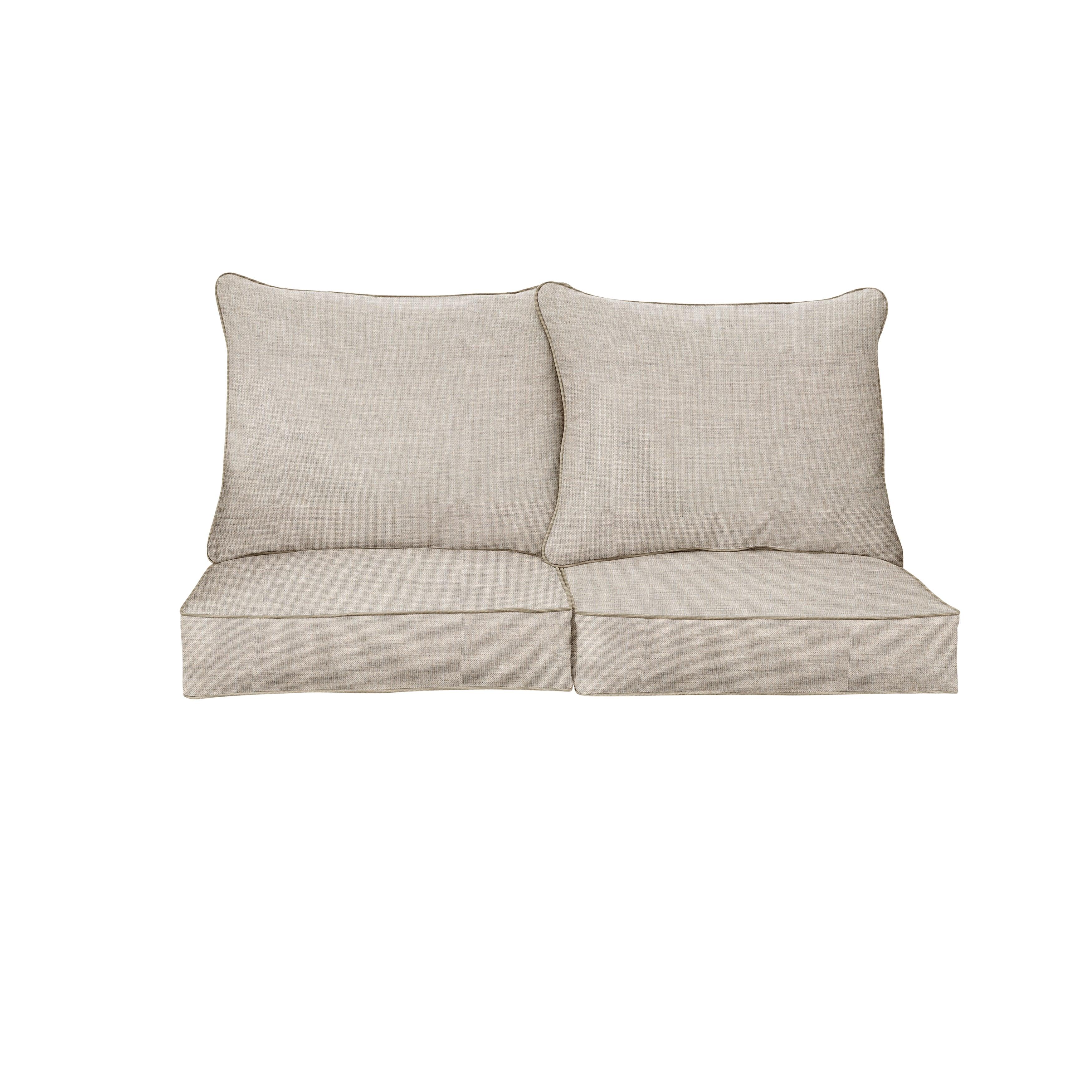 Sunbrella Deep Seating Loveseat Pillow & Cushion Set - Sorra Home