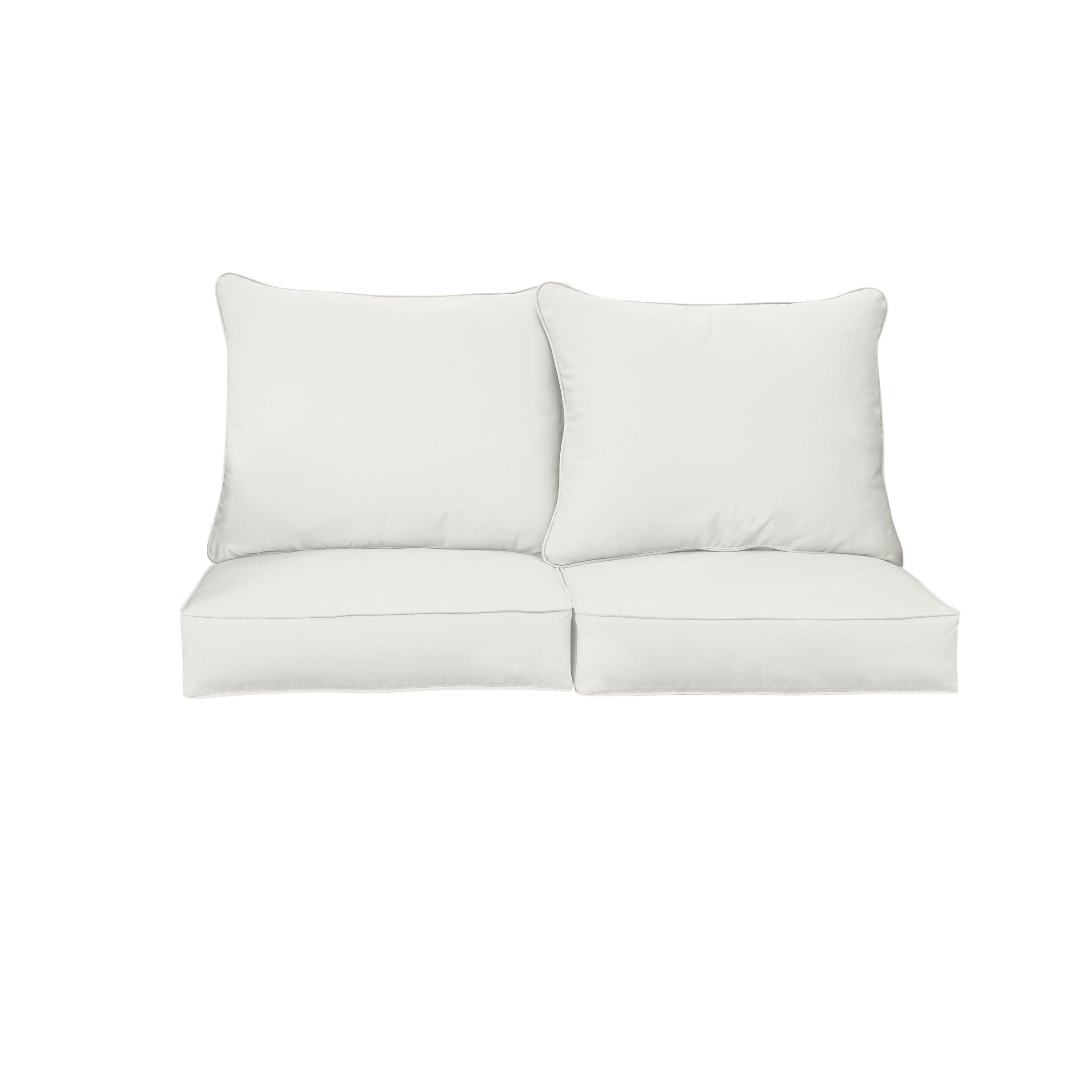 Sunbrella Canvas Deep Seating Loveseat Pillow & Cushion Set - Sorra Home