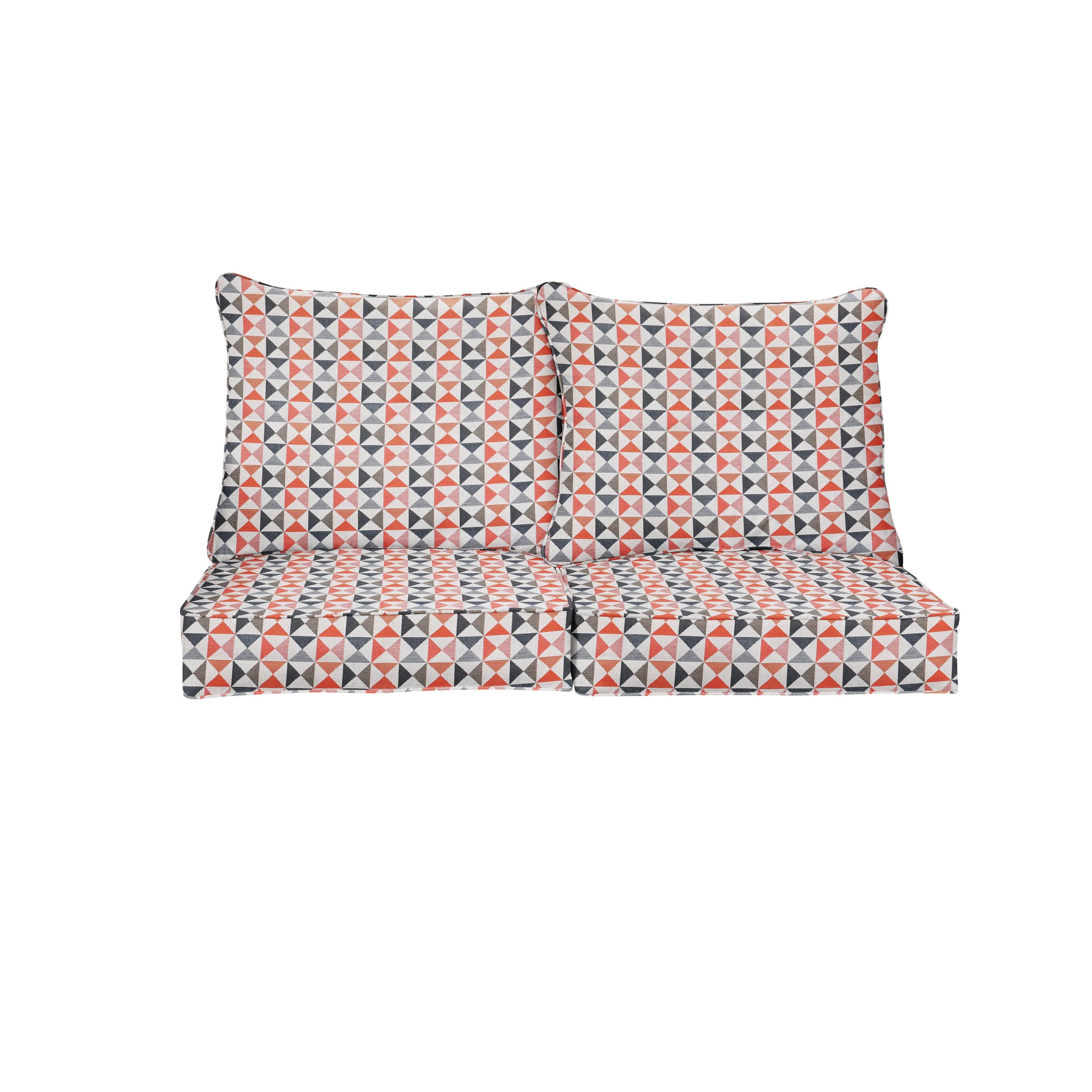 Sunbrella Array Dawn Deep Seating Loveseat Pillow & Cushion Set - Sorra Home
