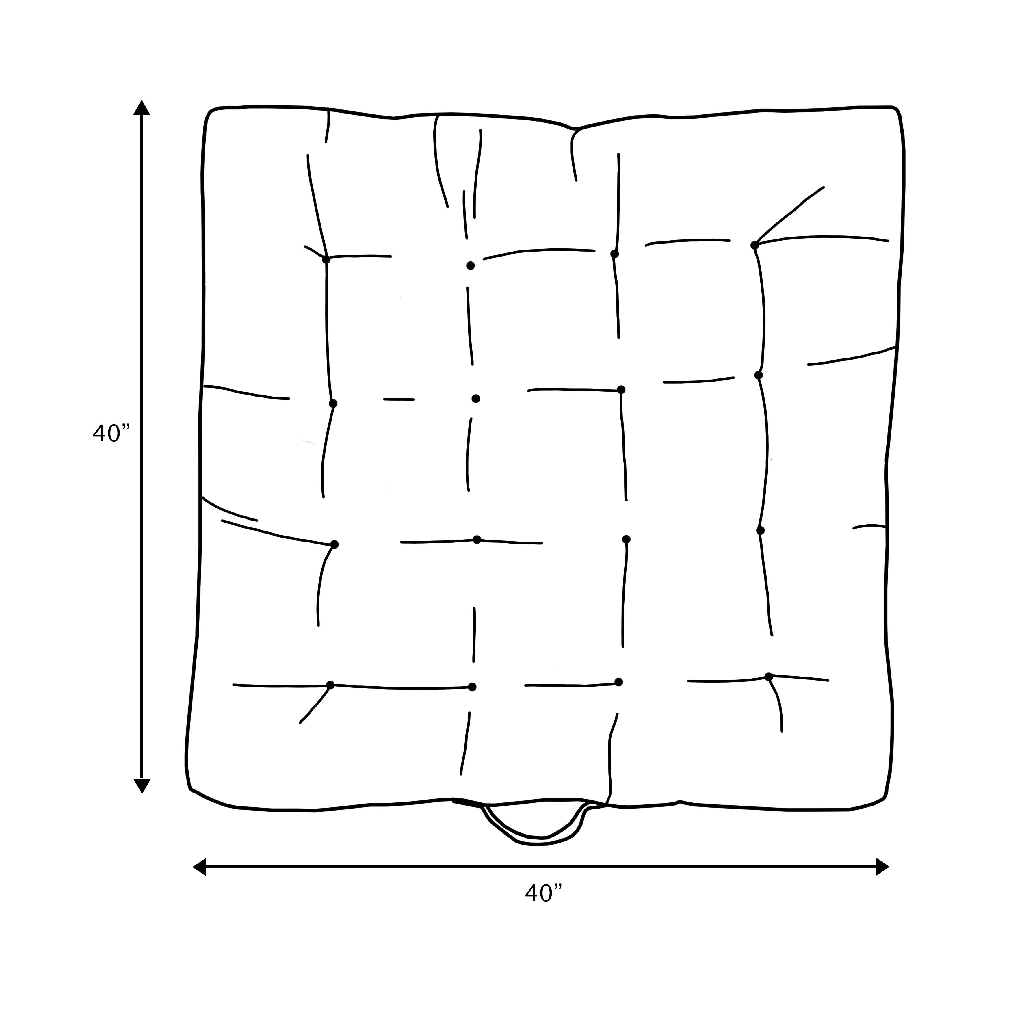 Square Indoor Sutherland Floor Pillow - Sorra Home