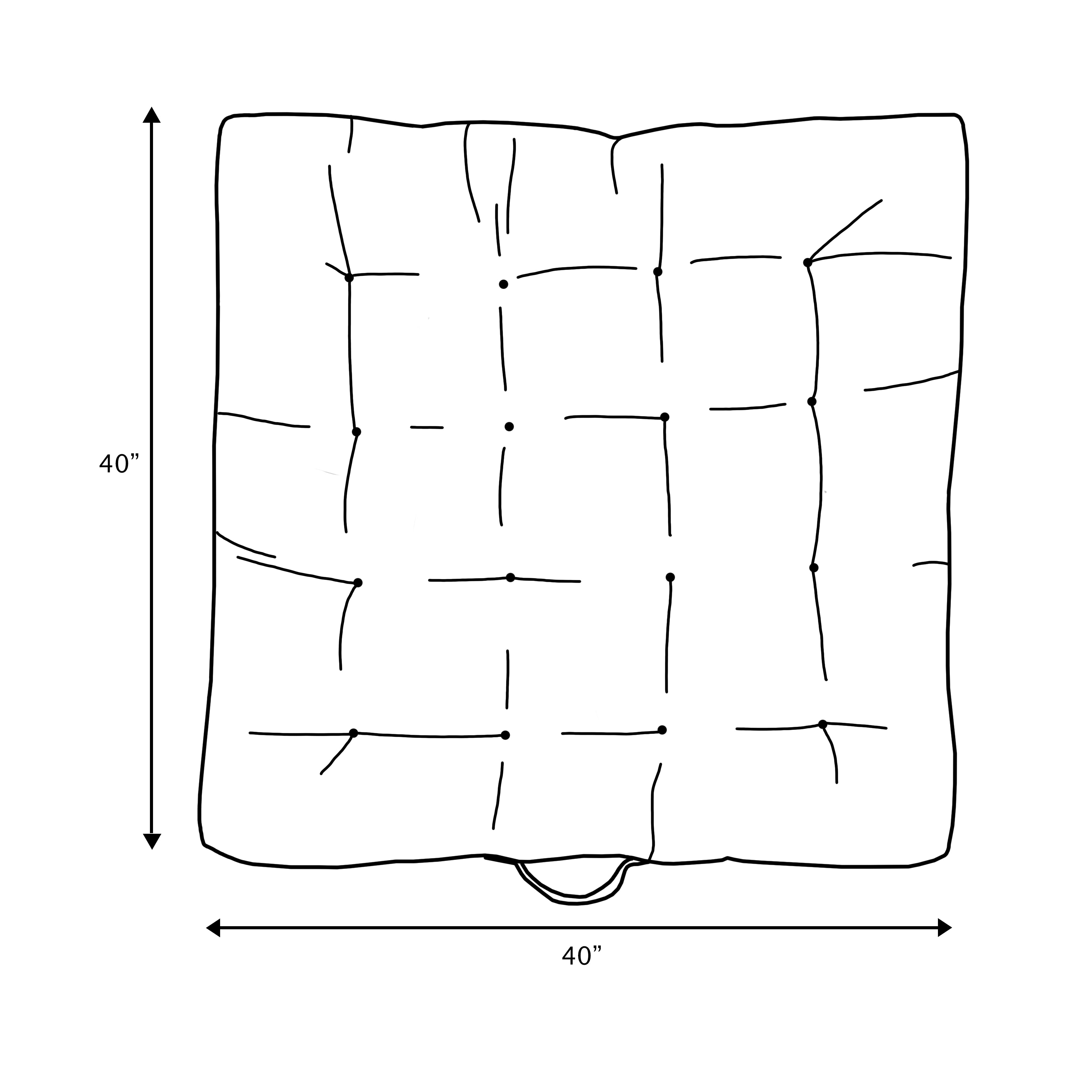 Square Indoor Angel Floor Pillow