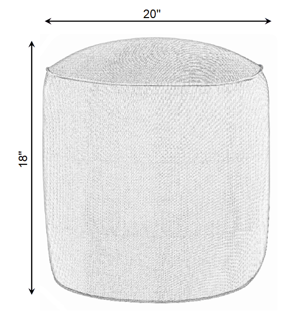 Sunbrella Cast Round Indoor/Outdoor Bean Pouf - Sorra Home