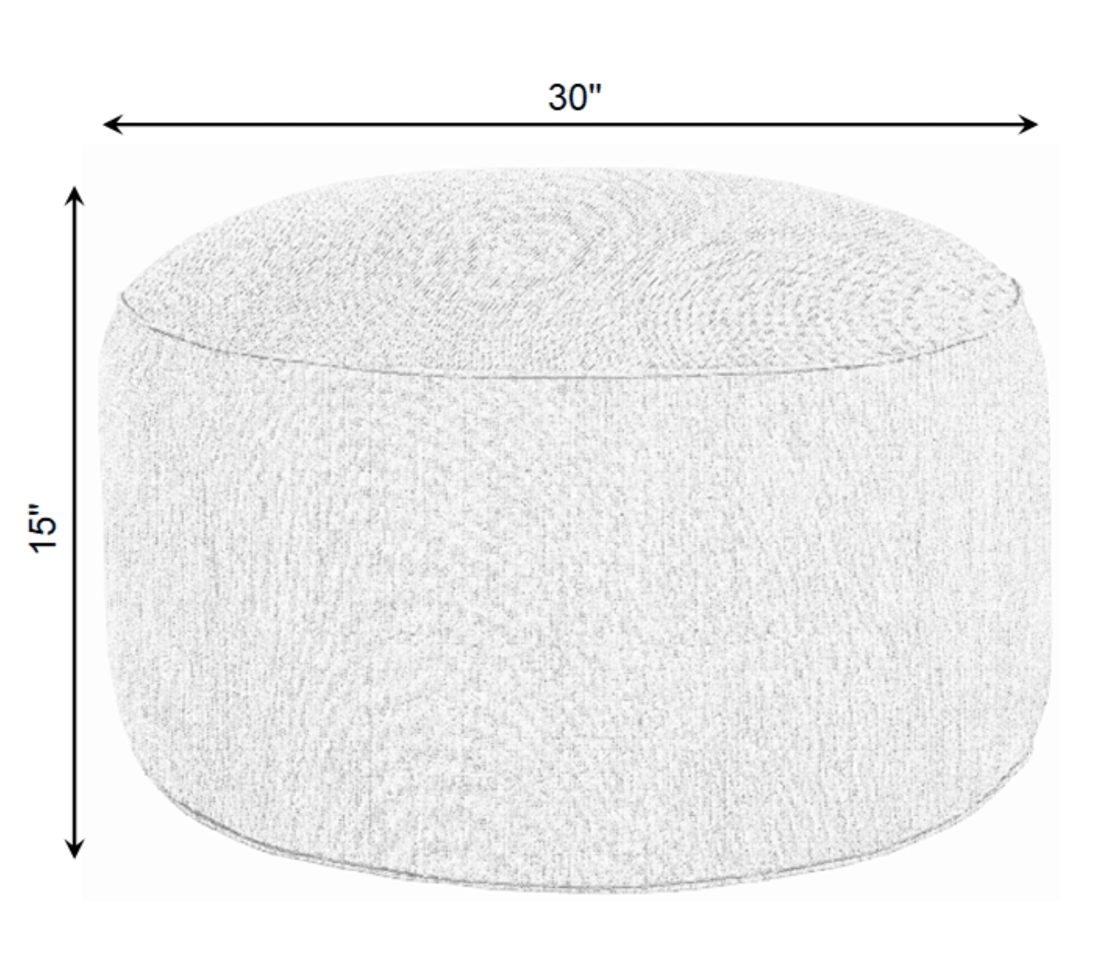 Round Fauxchilla Indoor Bean Pouf - Sorra Home