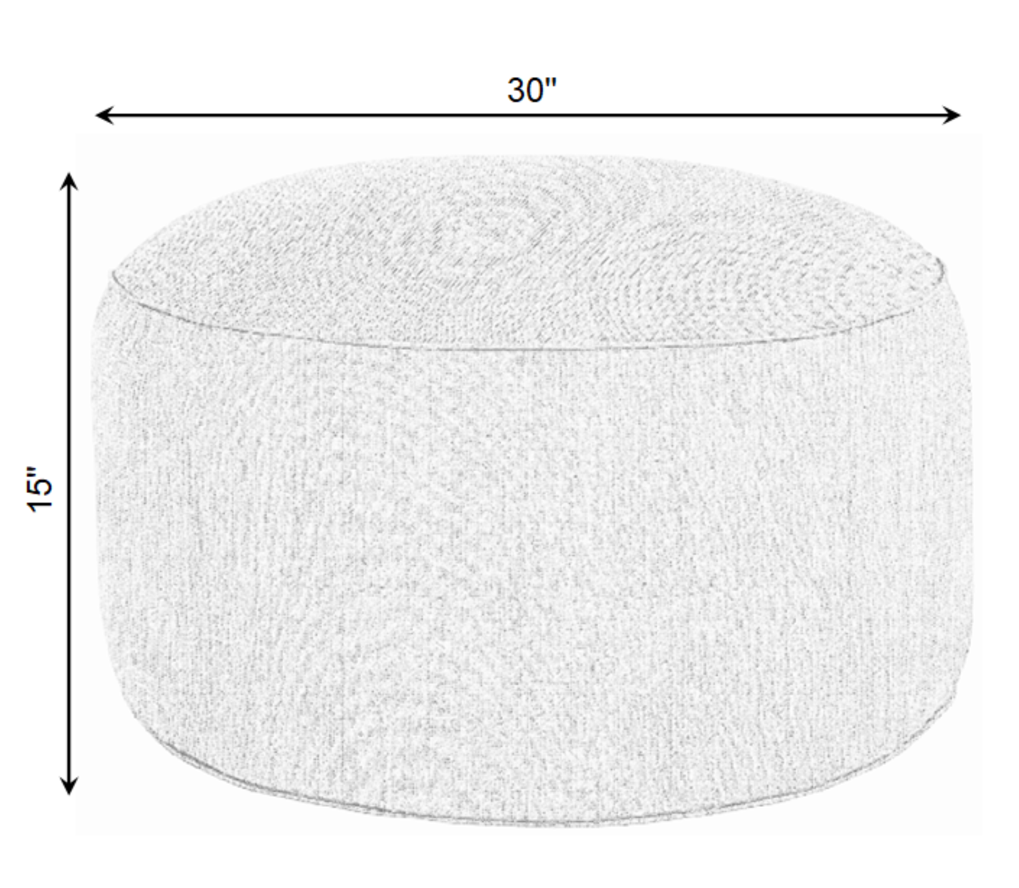 Round Indoor Zisper Bean Pouf