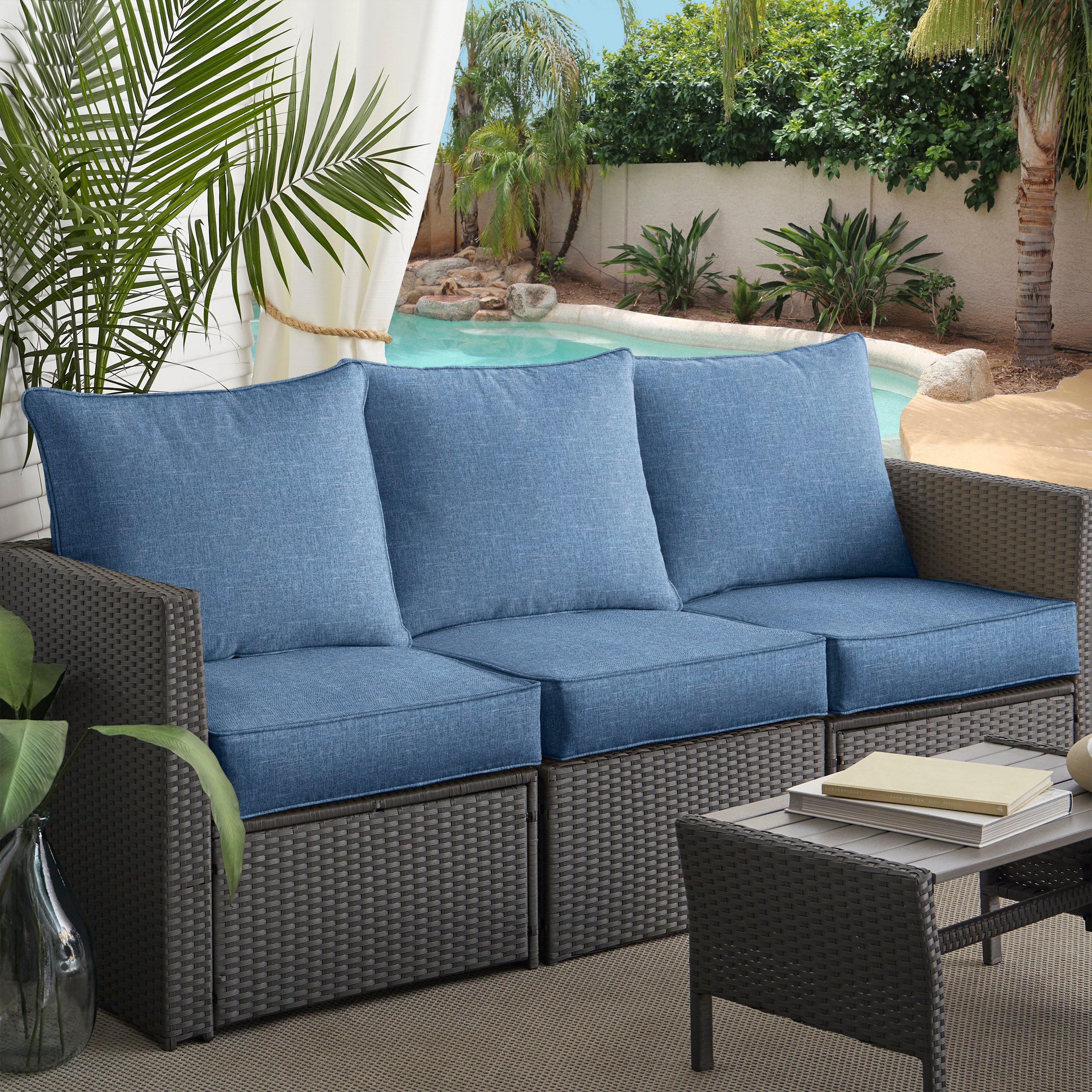 Outdoor Deep Seating Sofa Pillow and Cushion Set