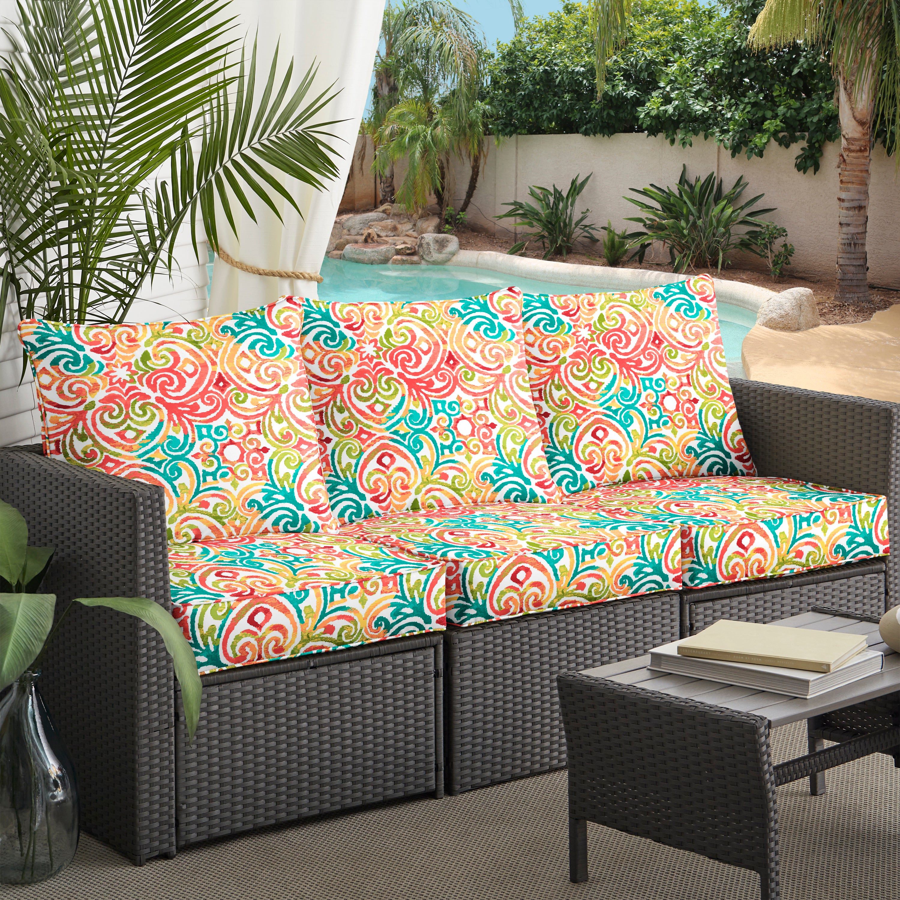 Outdoor Deep Seating Sofa Pillow and Cushion Set