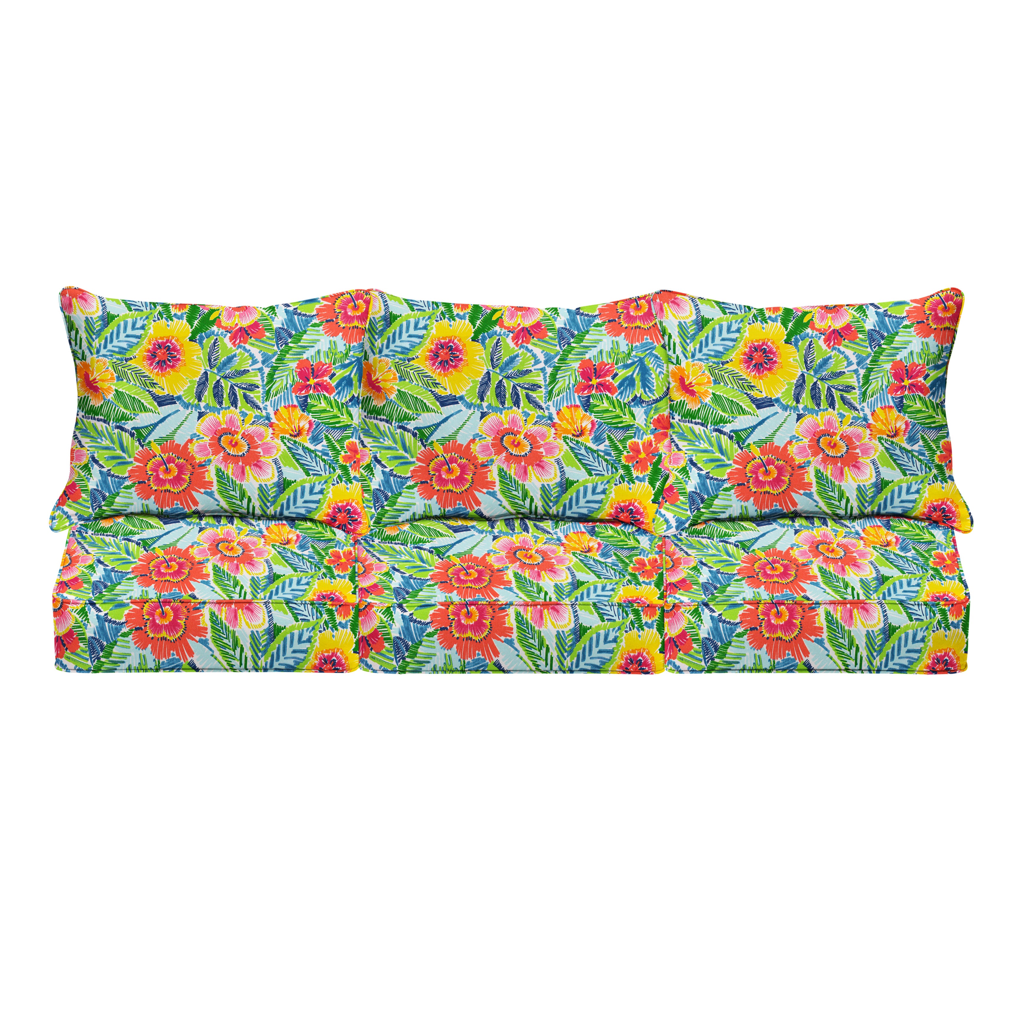 Square Outdoor Deep Seating Sofa Pillow and Cushion Set