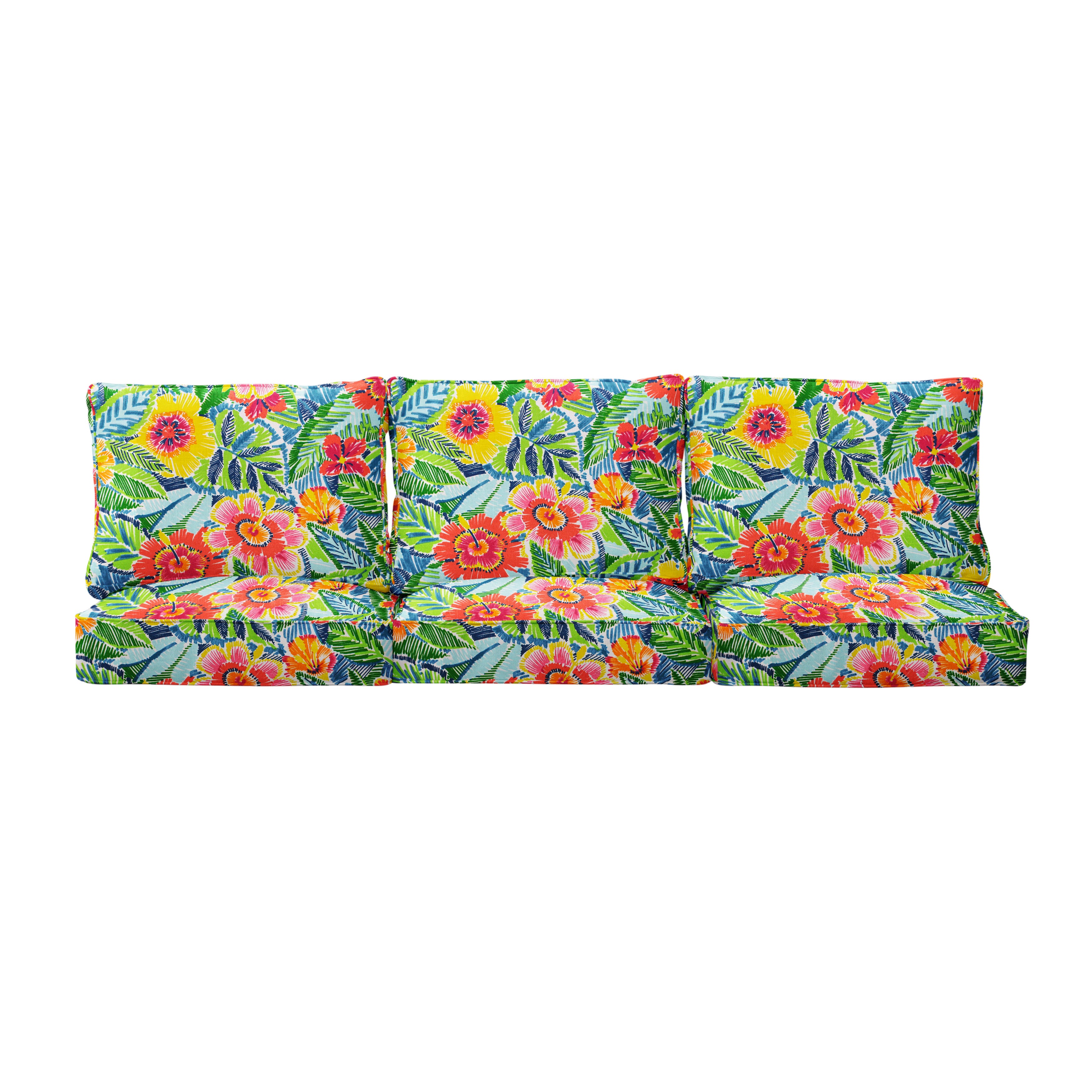 Square Outdoor Deep Seating Sofa Cushion Set