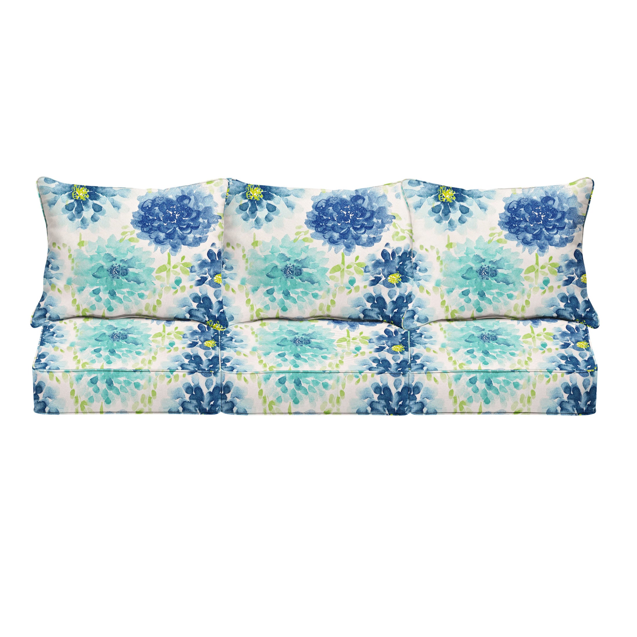 Square Outdoor Deep Seating Sofa Pillow and Cushion Set