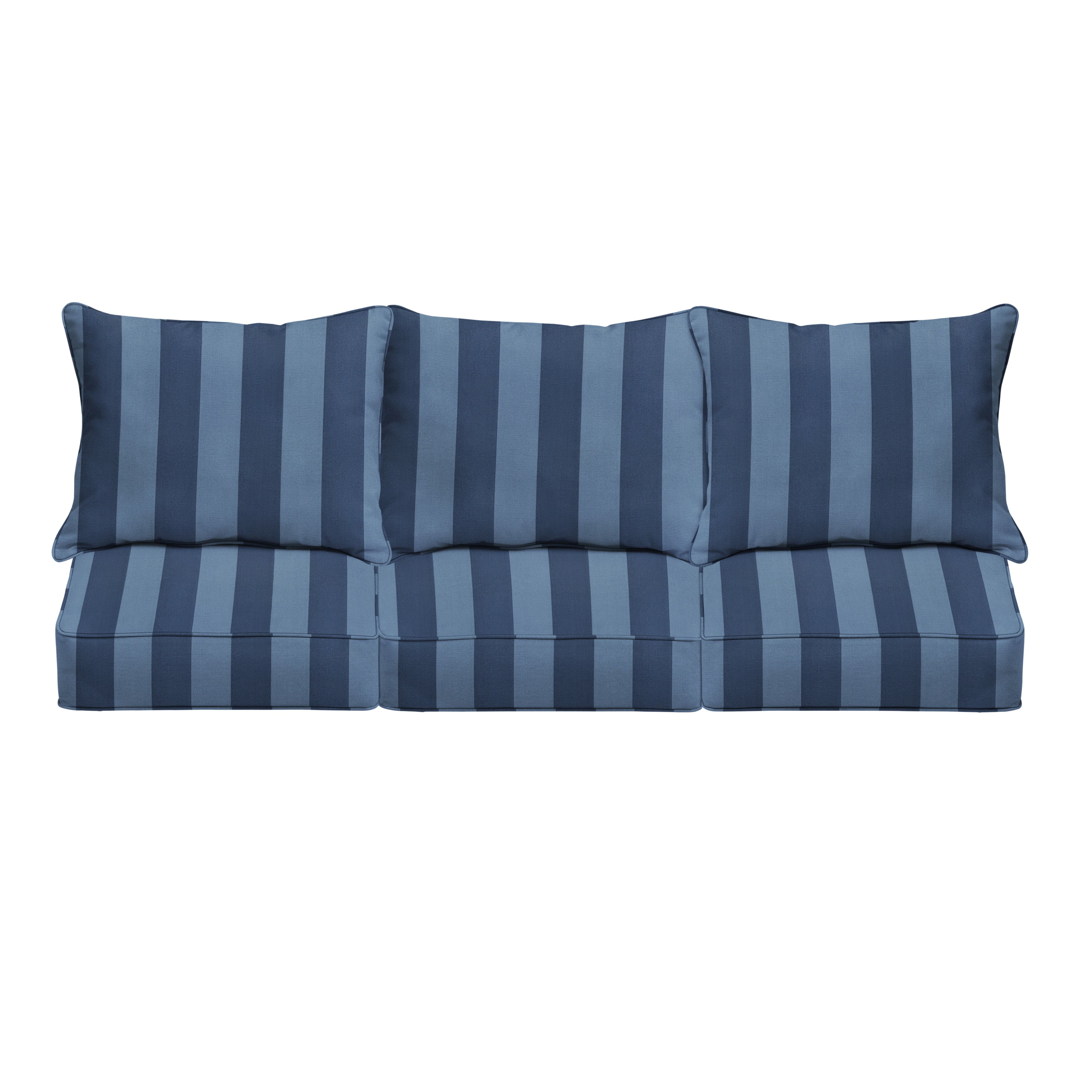 Square Outdoor Deep Seating Sofa Pillow and Cushion Set
