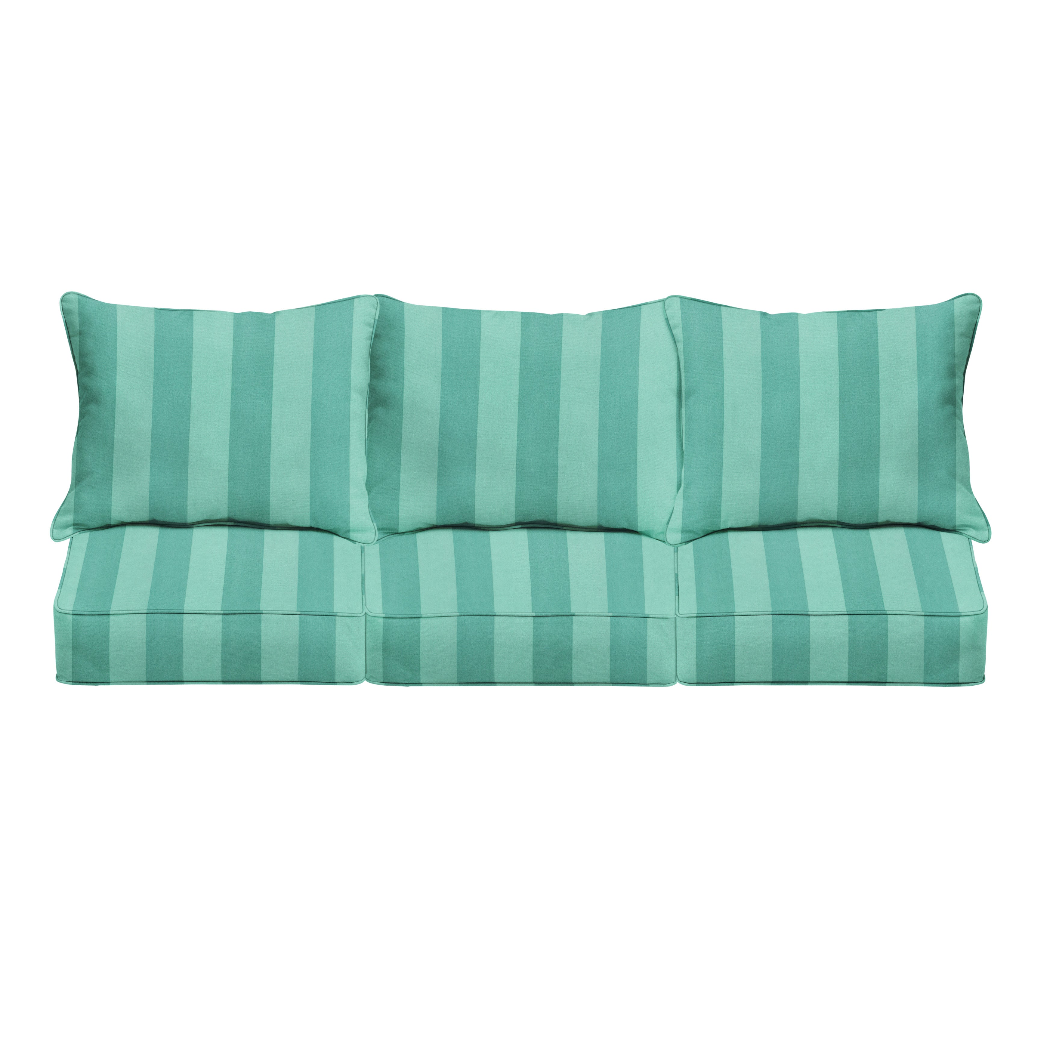 Square Outdoor Deep Seating Sofa Pillow and Cushion Set