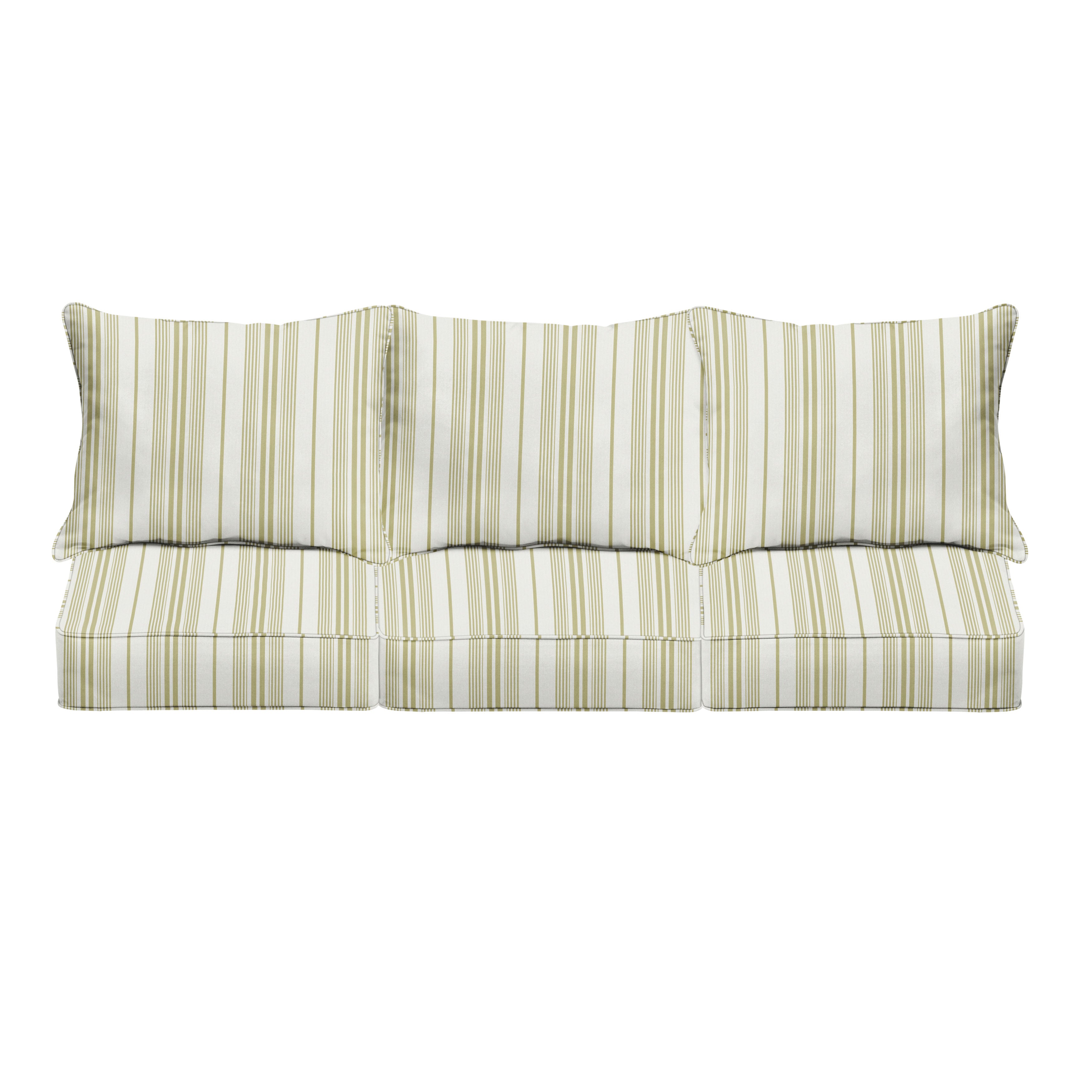 Outdura Square Outdoor Deep Seating Sofa Pillow and Cushion Set