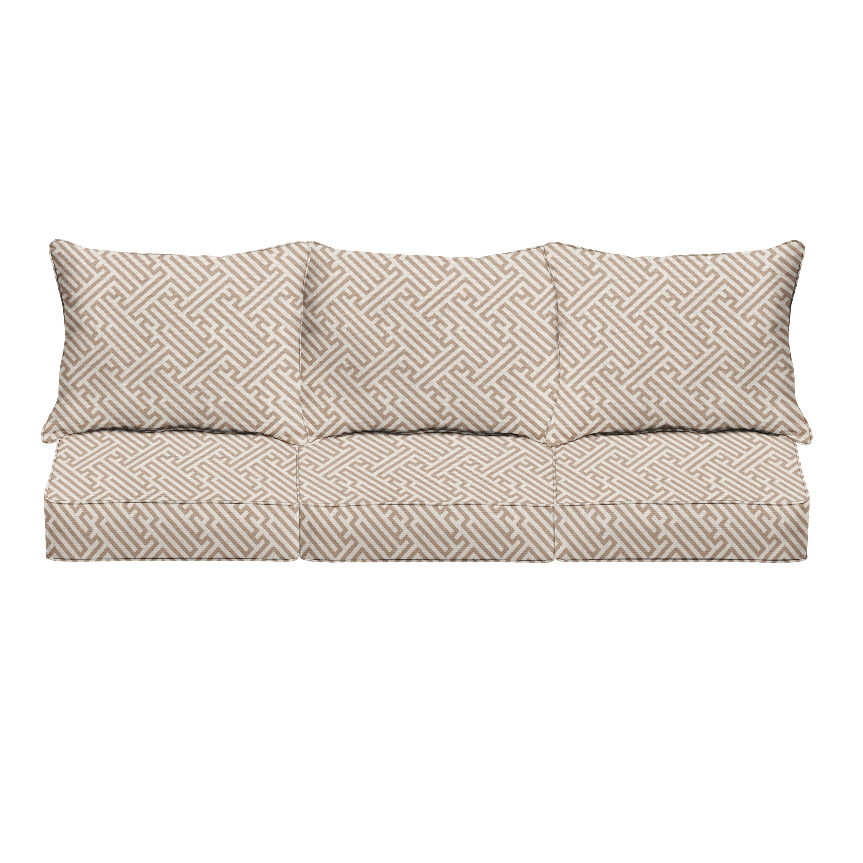 Outdura Square Outdoor Deep Seating Sofa Pillow and Cushion Set