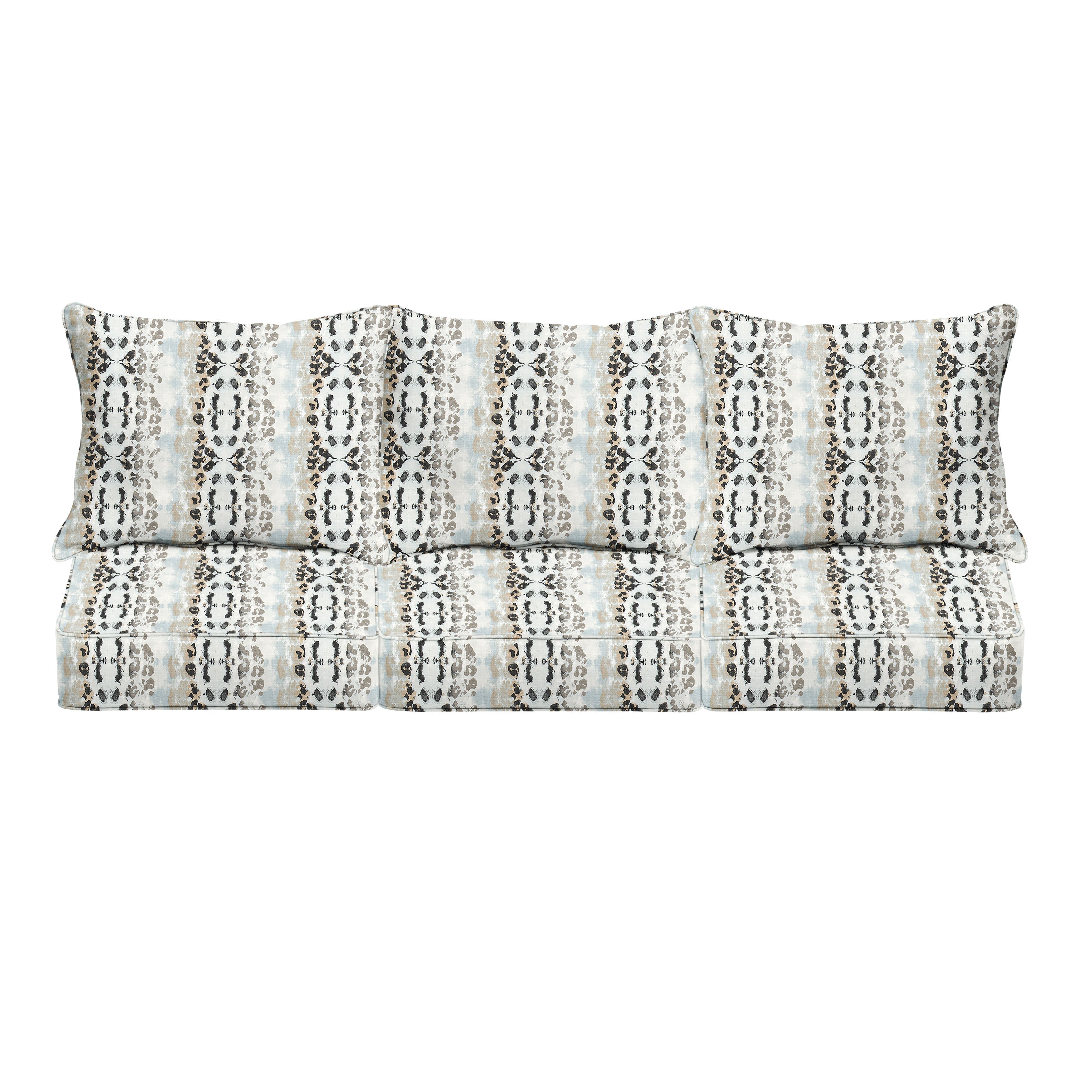 Square Outdoor Deep Seating Sofa Pillow and Cushion Set