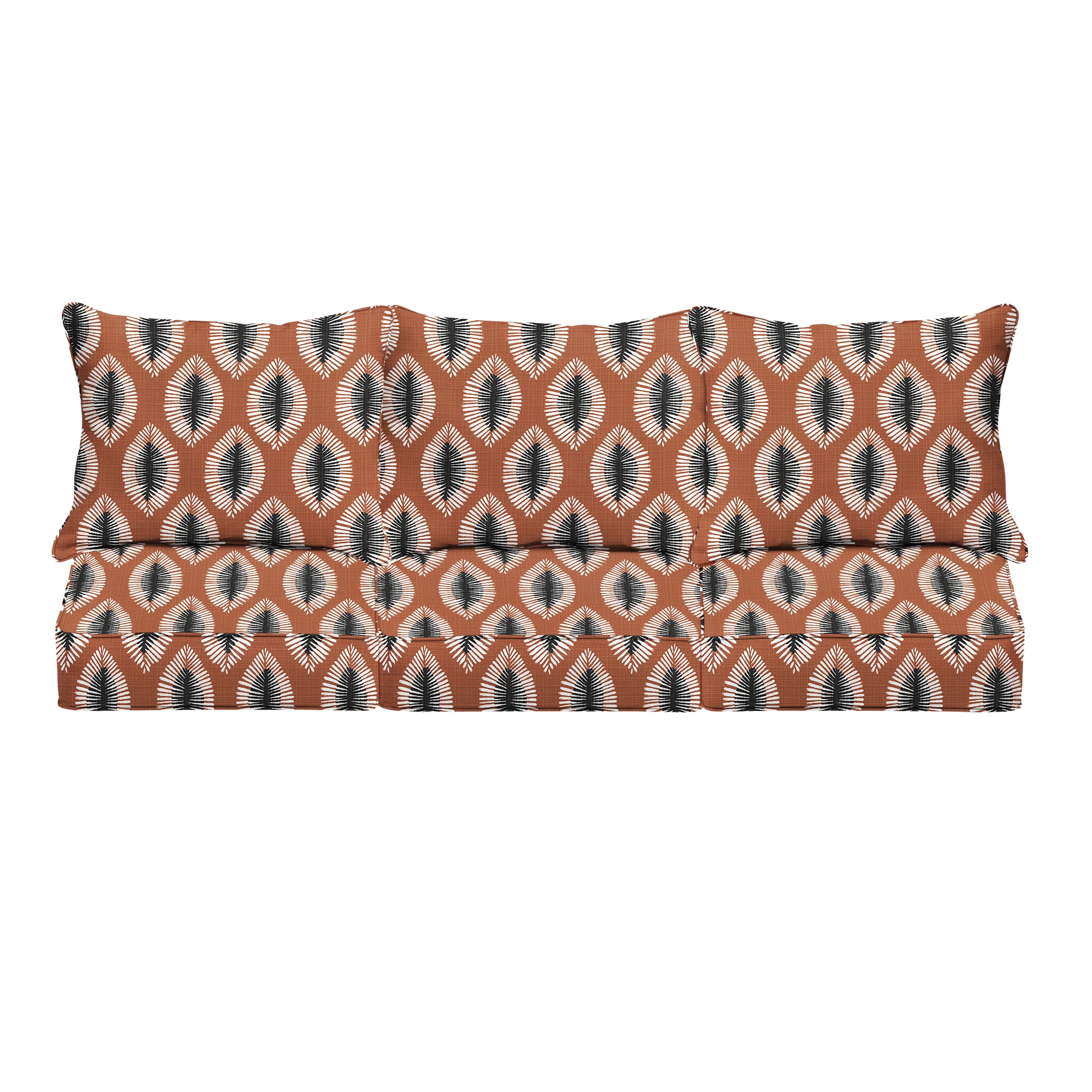 Square Outdoor Deep Seating Sofa Pillow and Cushion Set