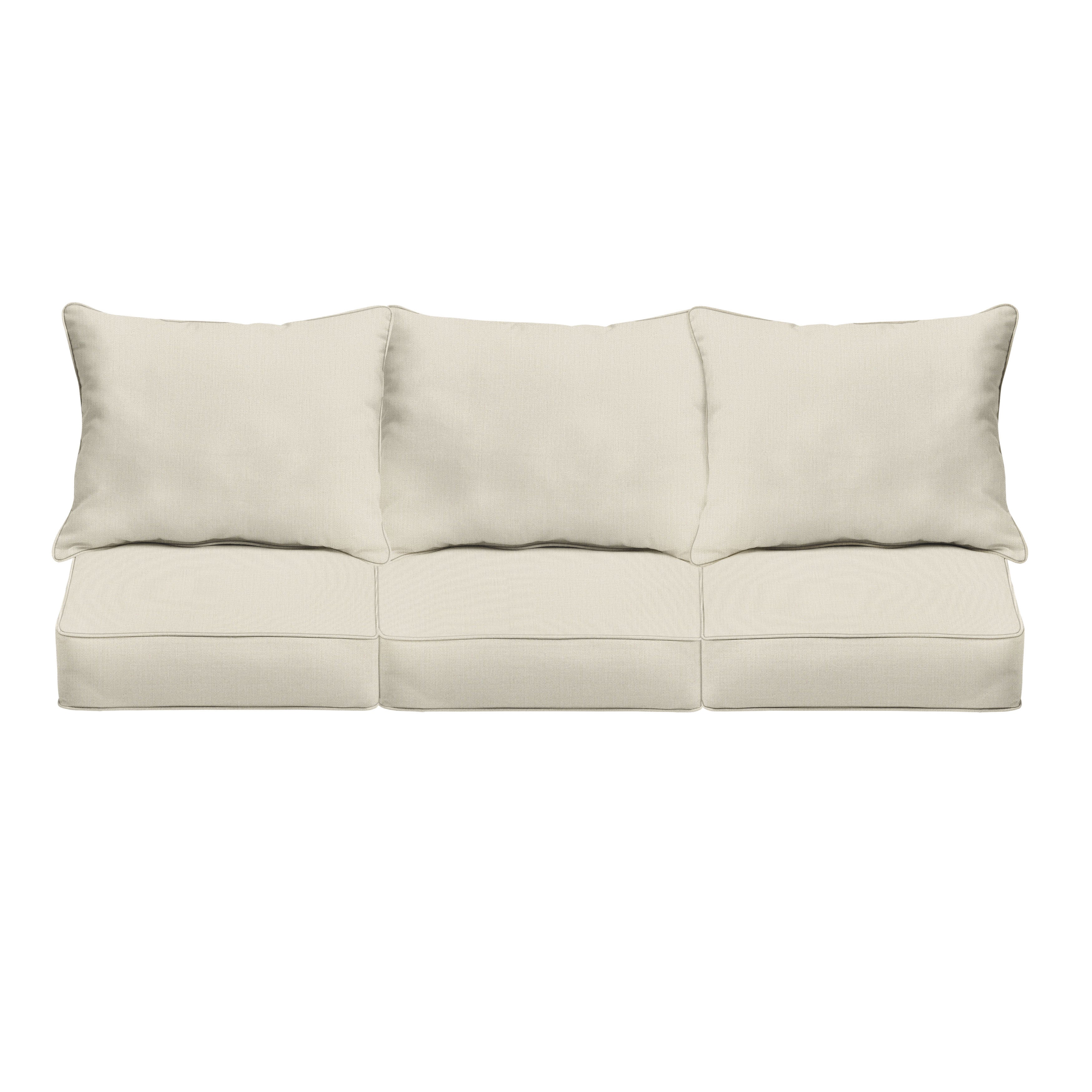 Sunbrella Square Outdoor Deep Seating Sofa Pillow and Cushion Set