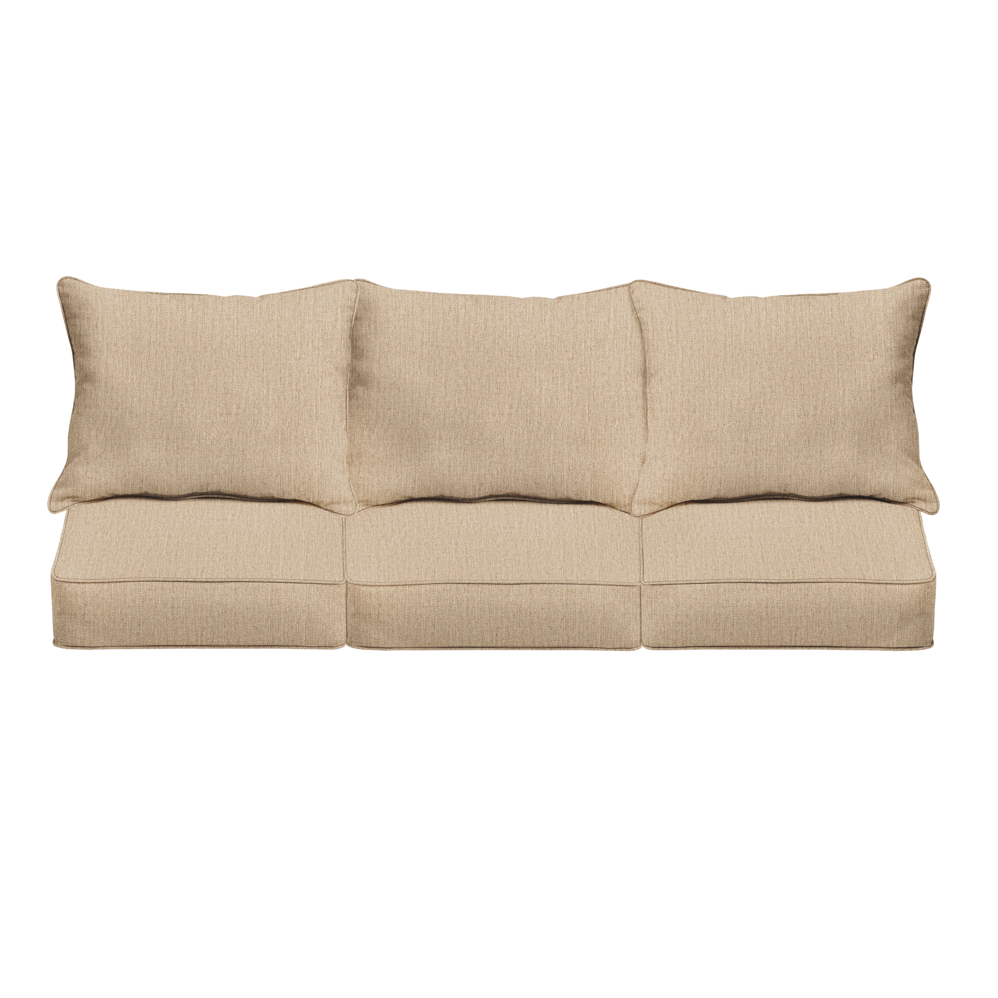 Sunbrella Square Outdoor Deep Seating Sofa Pillow and Cushion Set