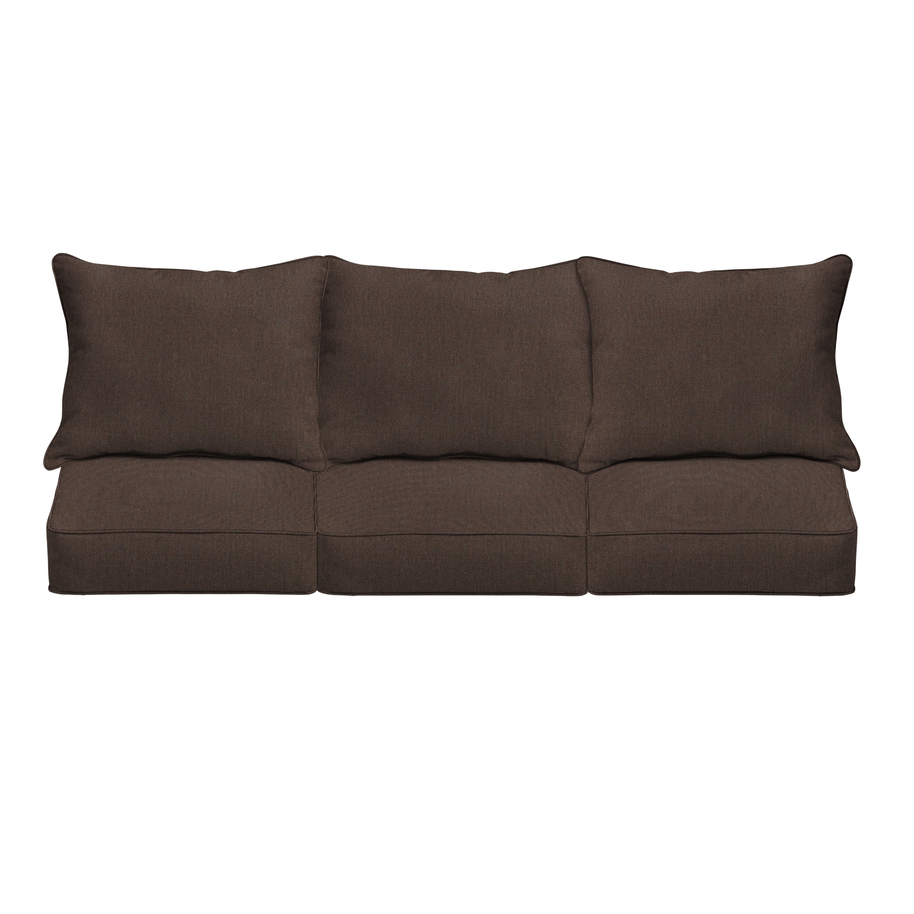 Sunbrella Square Outdoor Deep Seating Sofa Pillow and Cushion Set