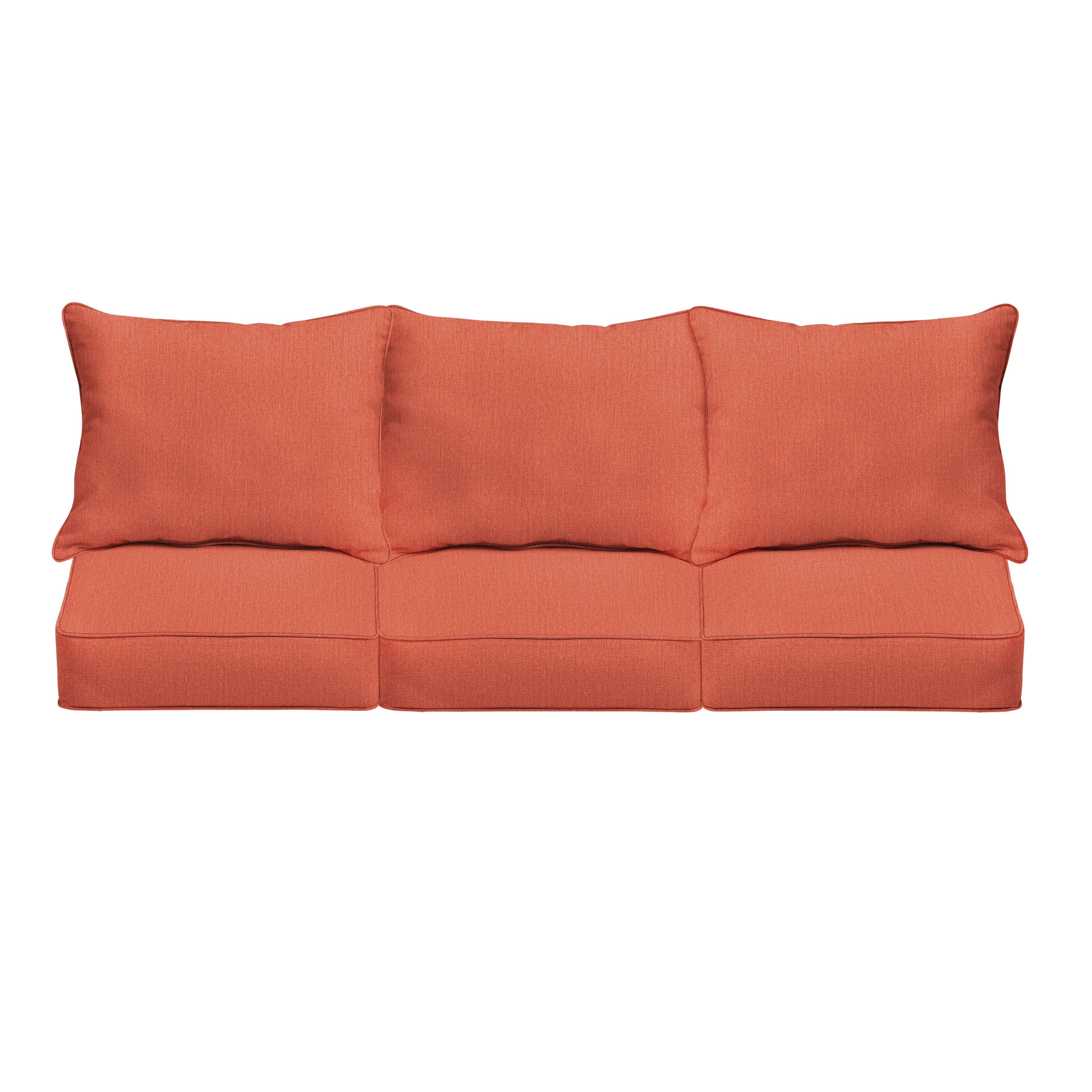 Sunbrella Square Outdoor Deep Seating Sofa Pillow and Cushion Set