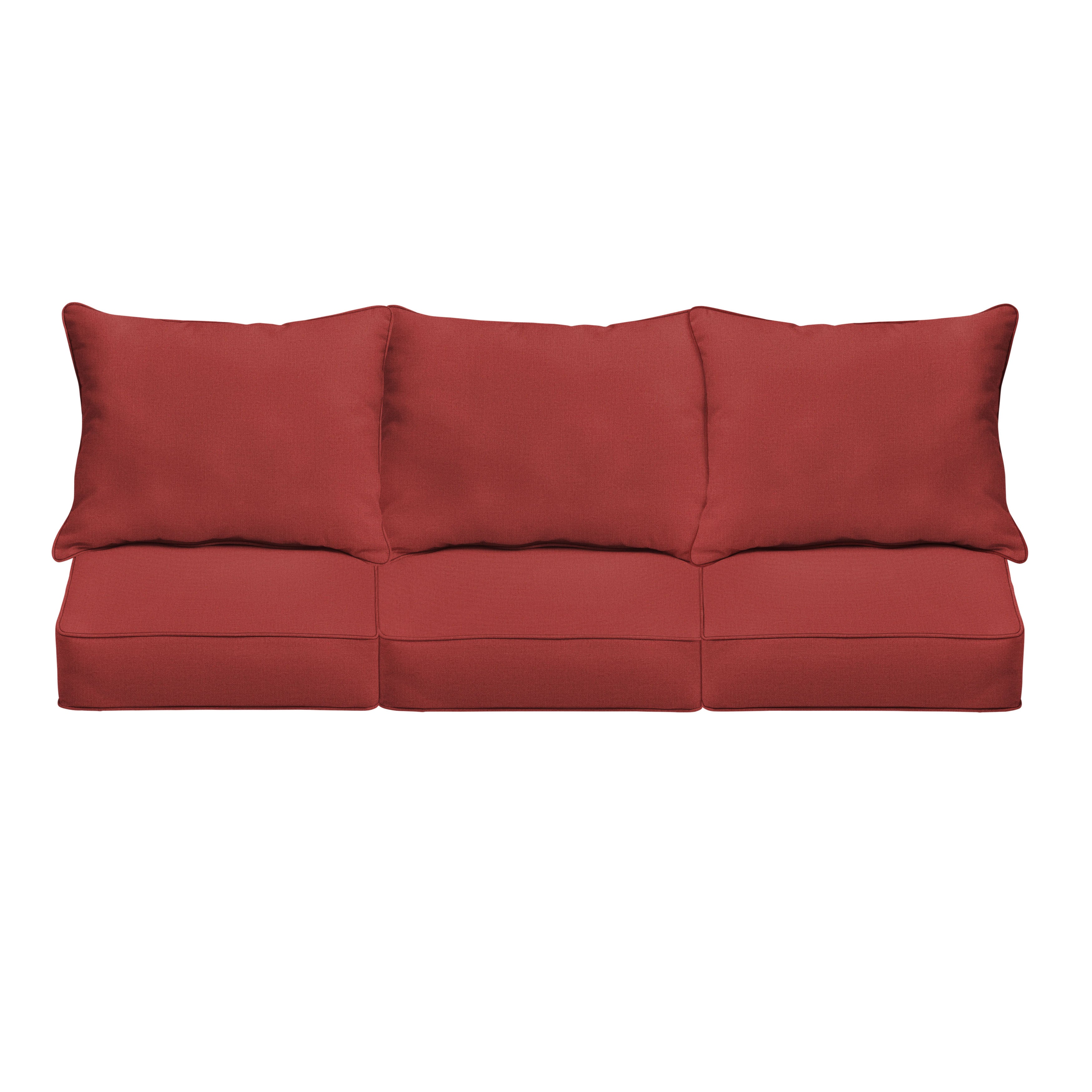 Sunbrella Rectangle Outdoor Deep Seating Sofa Pillow and Cushion Set