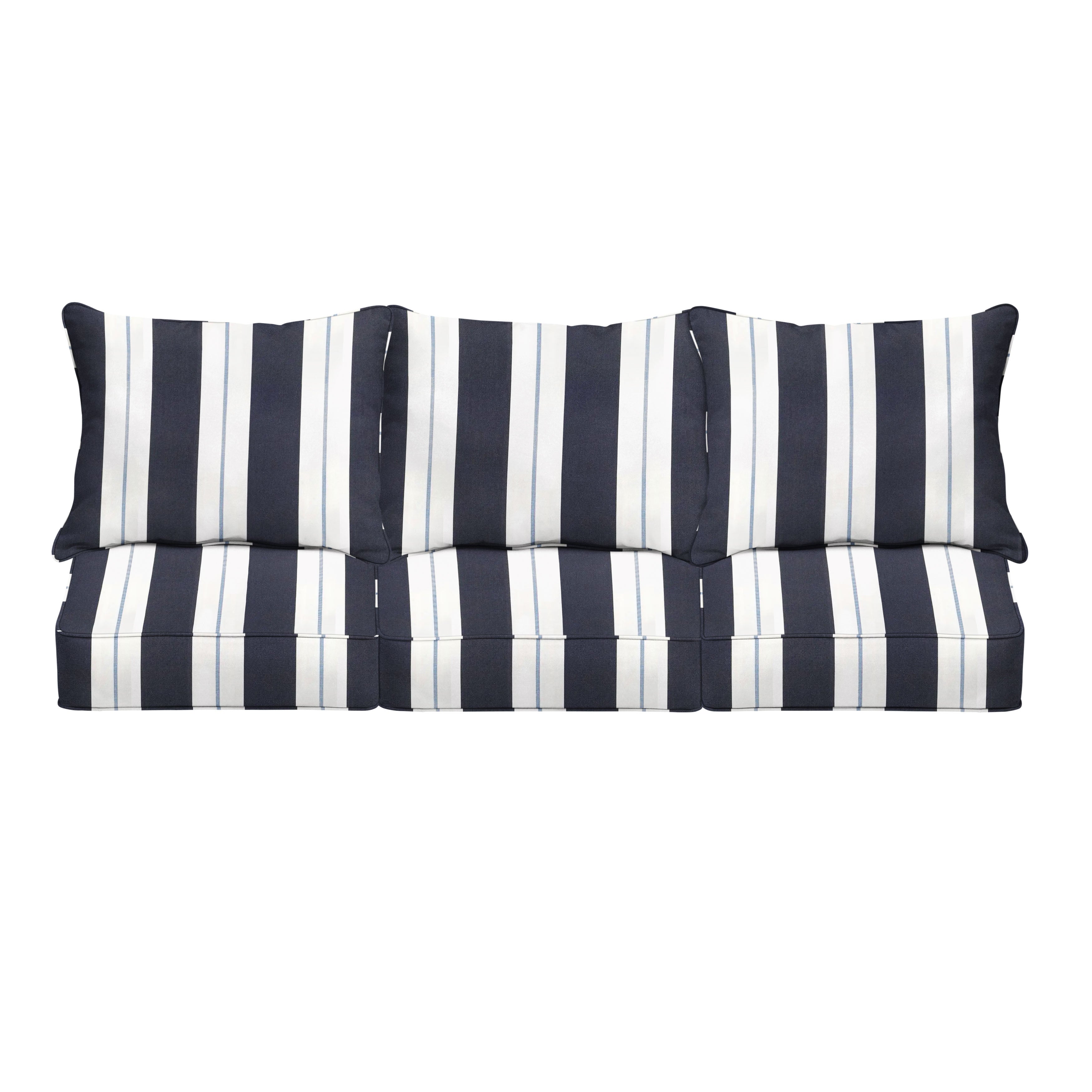 Sunbrella Square Outdoor Deep Seating Sofa Pillow and Cushion Set