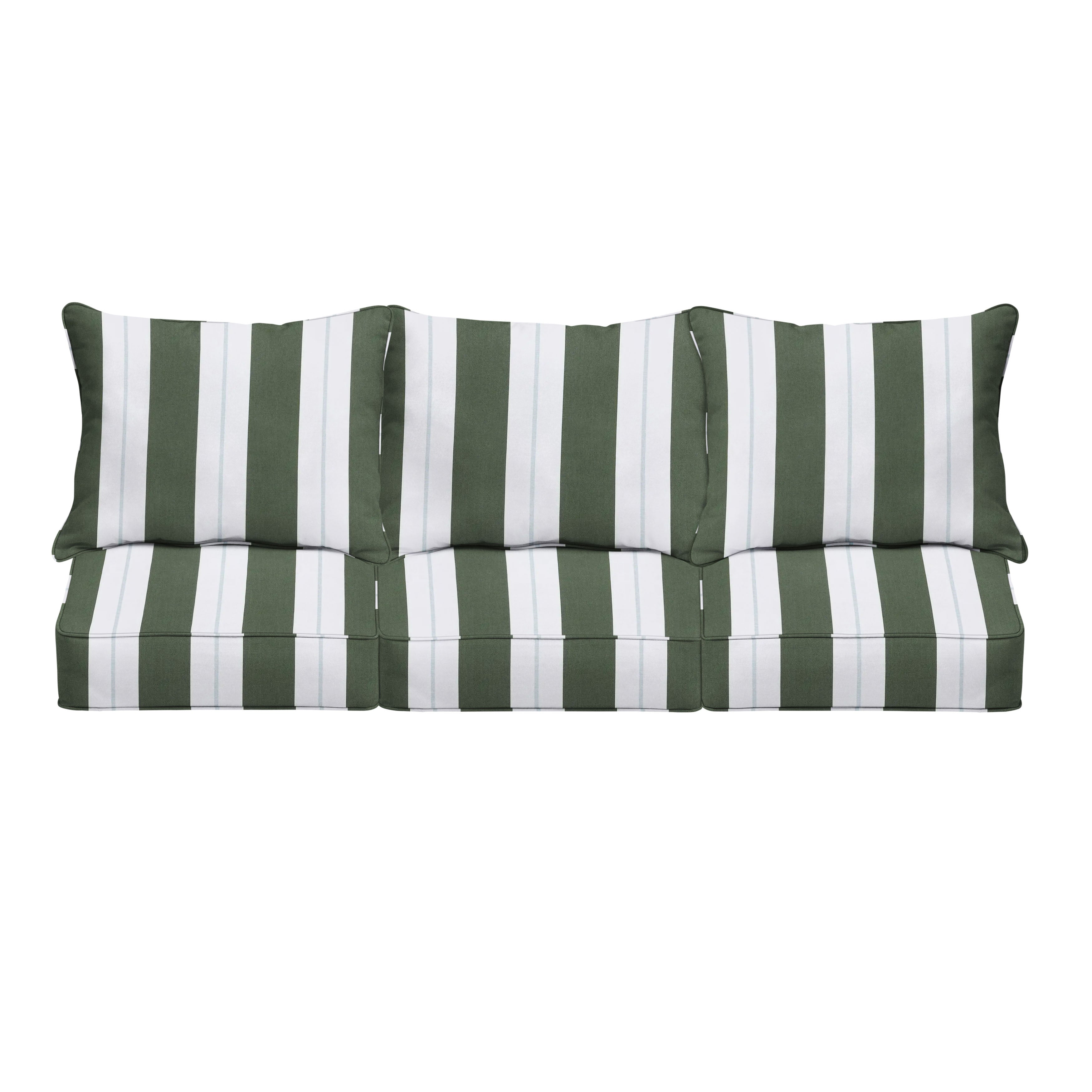 Sunbrella Square Outdoor Deep Seating Sofa Pillow and Cushion Set