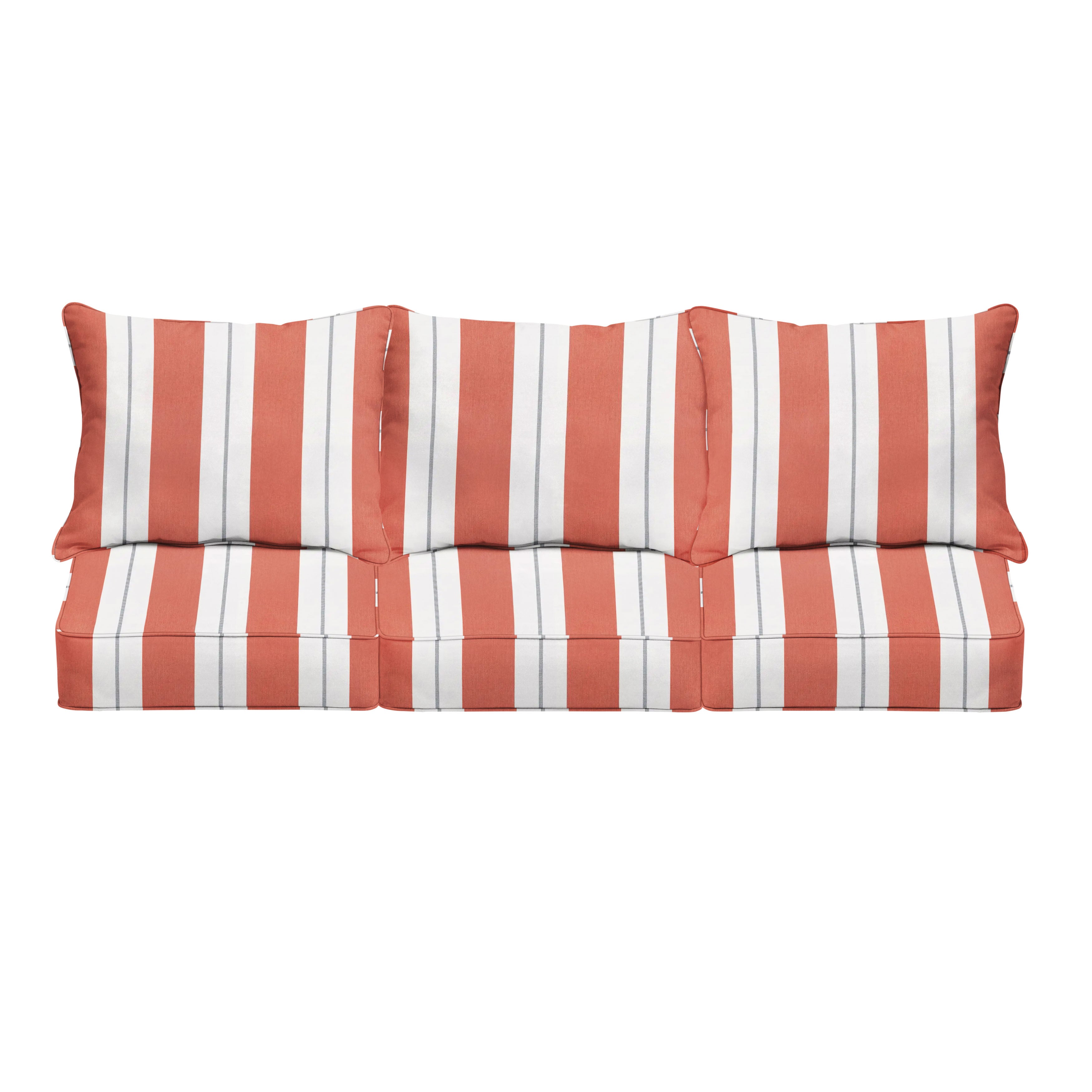Sunbrella Square Outdoor Deep Seating Sofa Pillow and Cushion Set