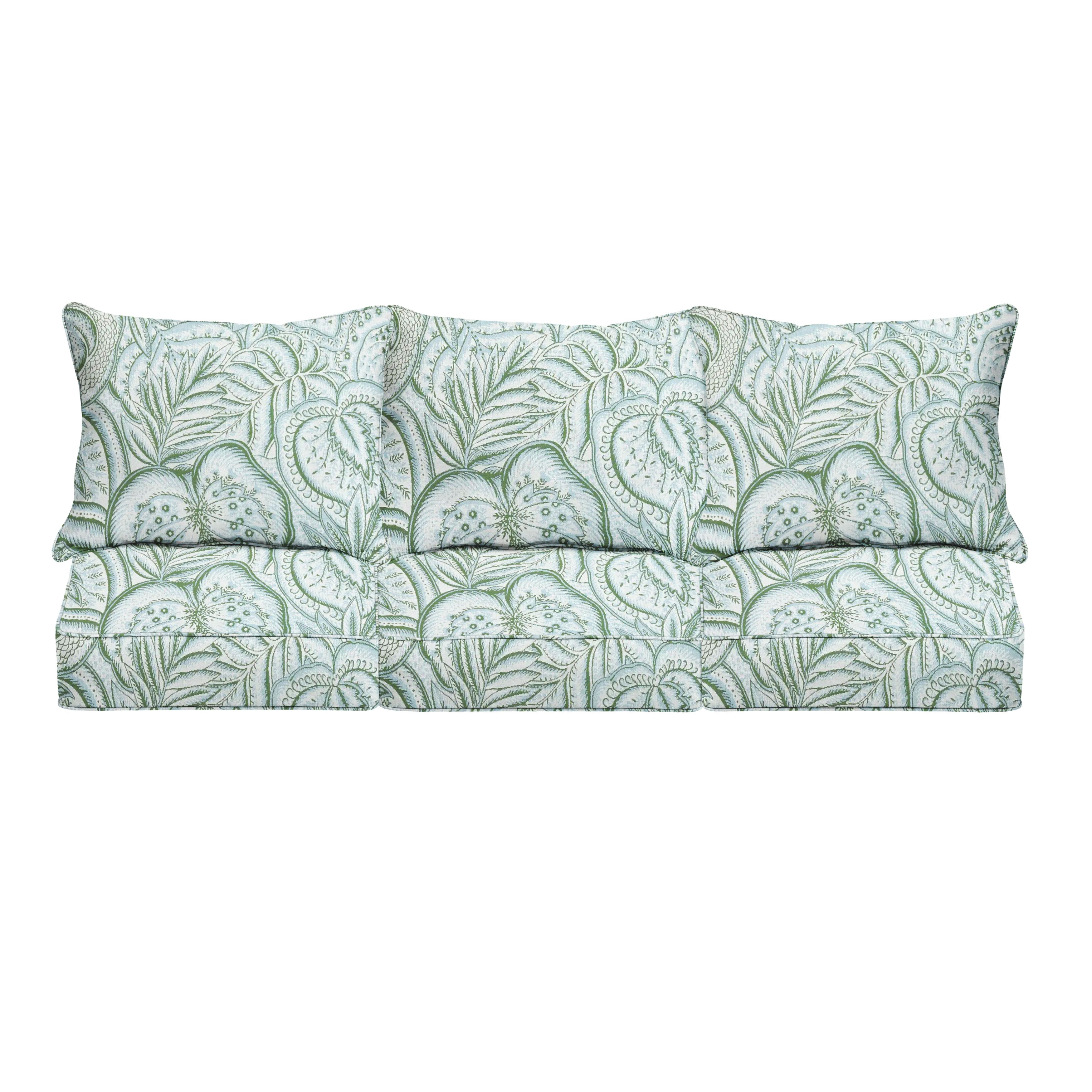 Sunbrella Square Outdoor Deep Seating Sofa Pillow and Cushion Set