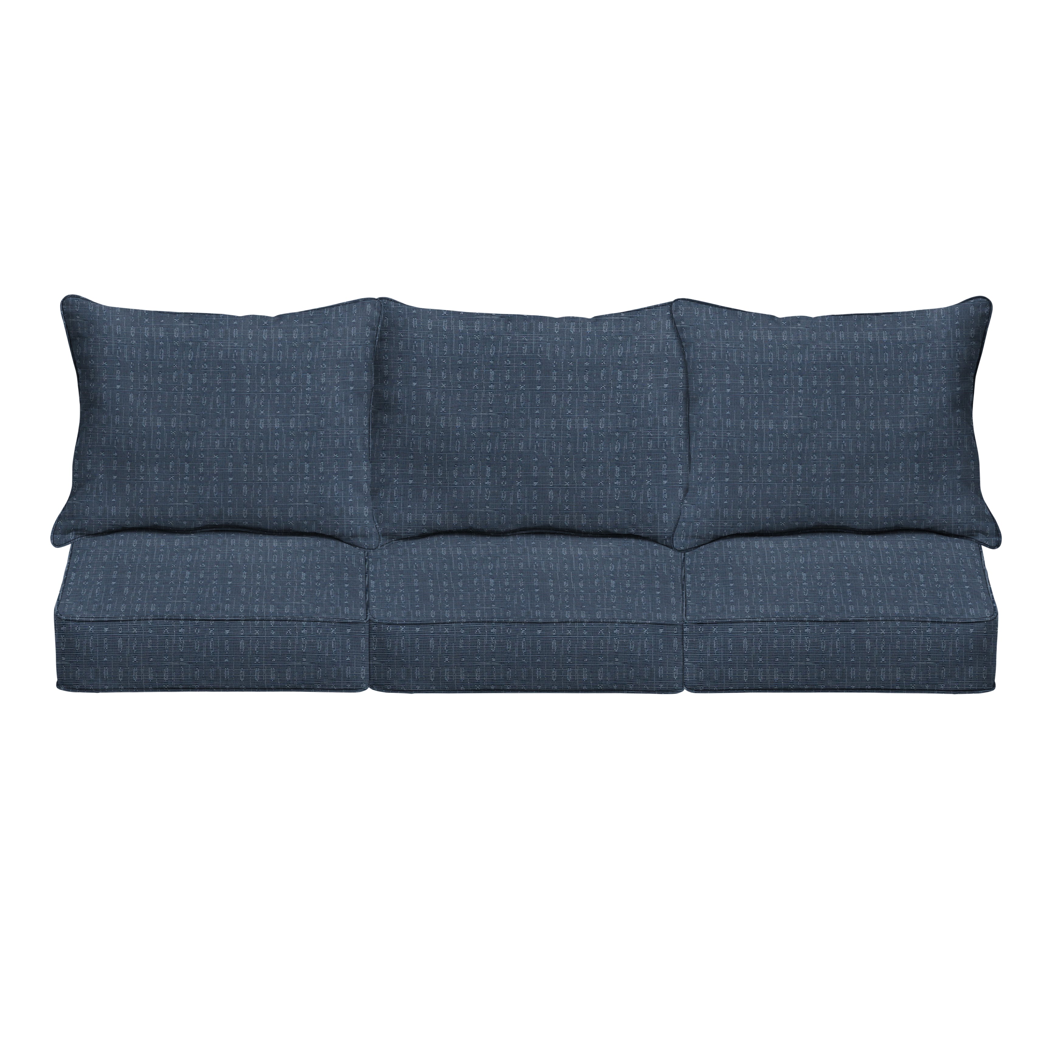 Sunbrella Square Outdoor Deep Seating Sofa Pillow and Cushion Set