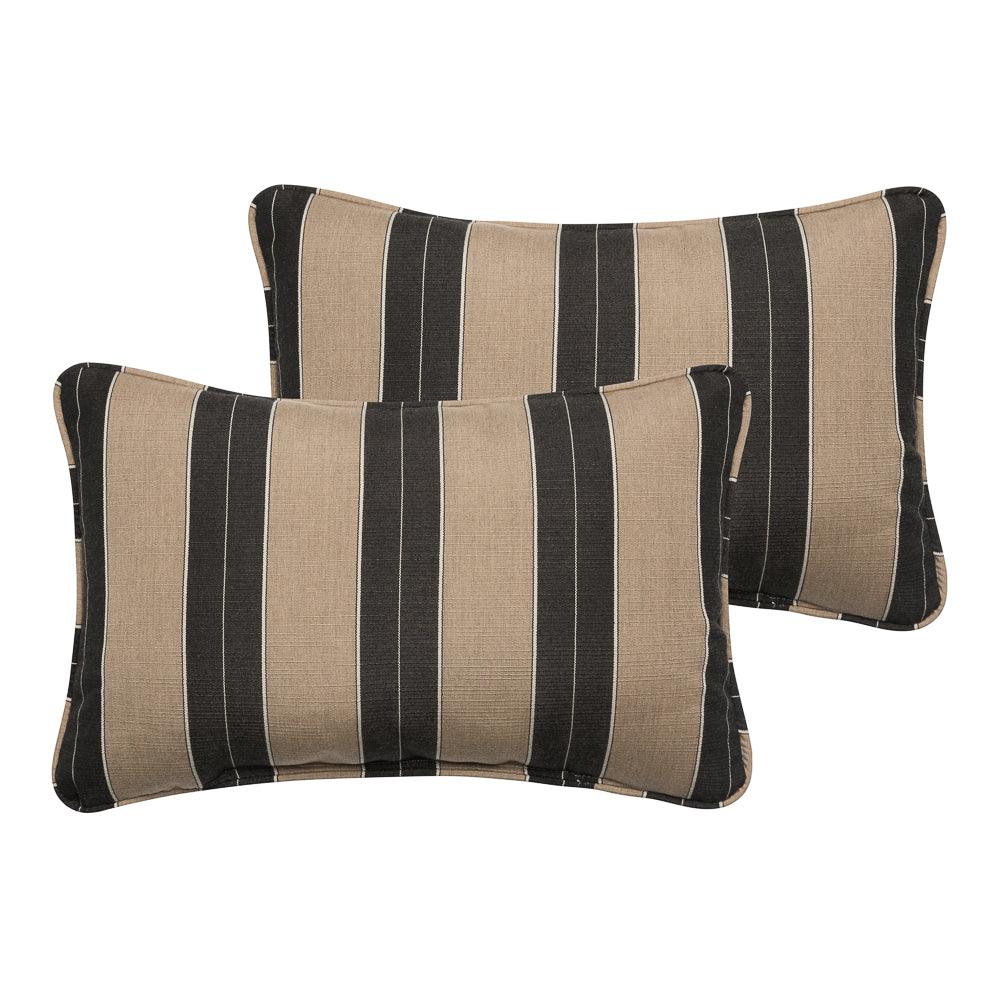 Sunbrella Berenson Lumbar Corded Pillow (Set of 2) - Sorra Home