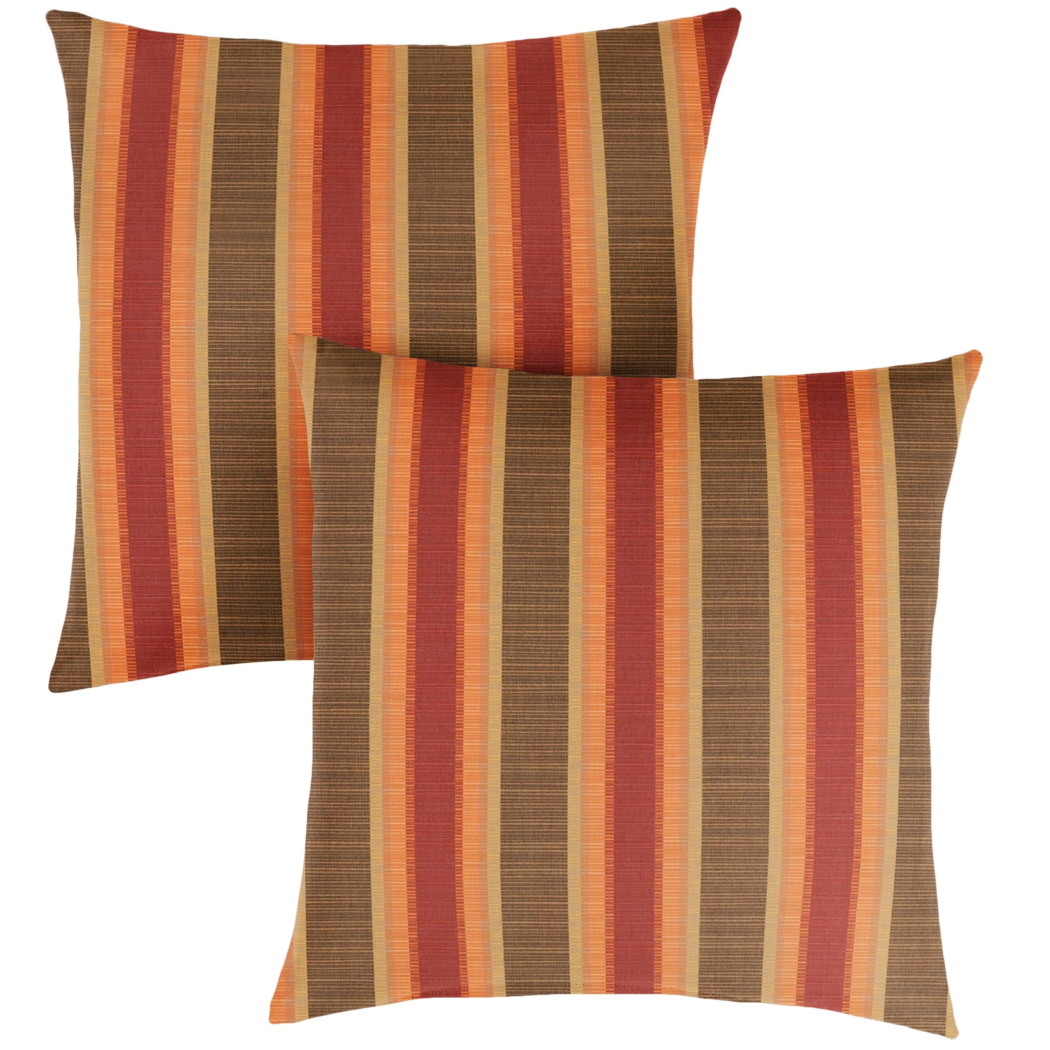 Sunbrella Dimone Sequoia Square Pillow (Set of 2) - Sorra Home