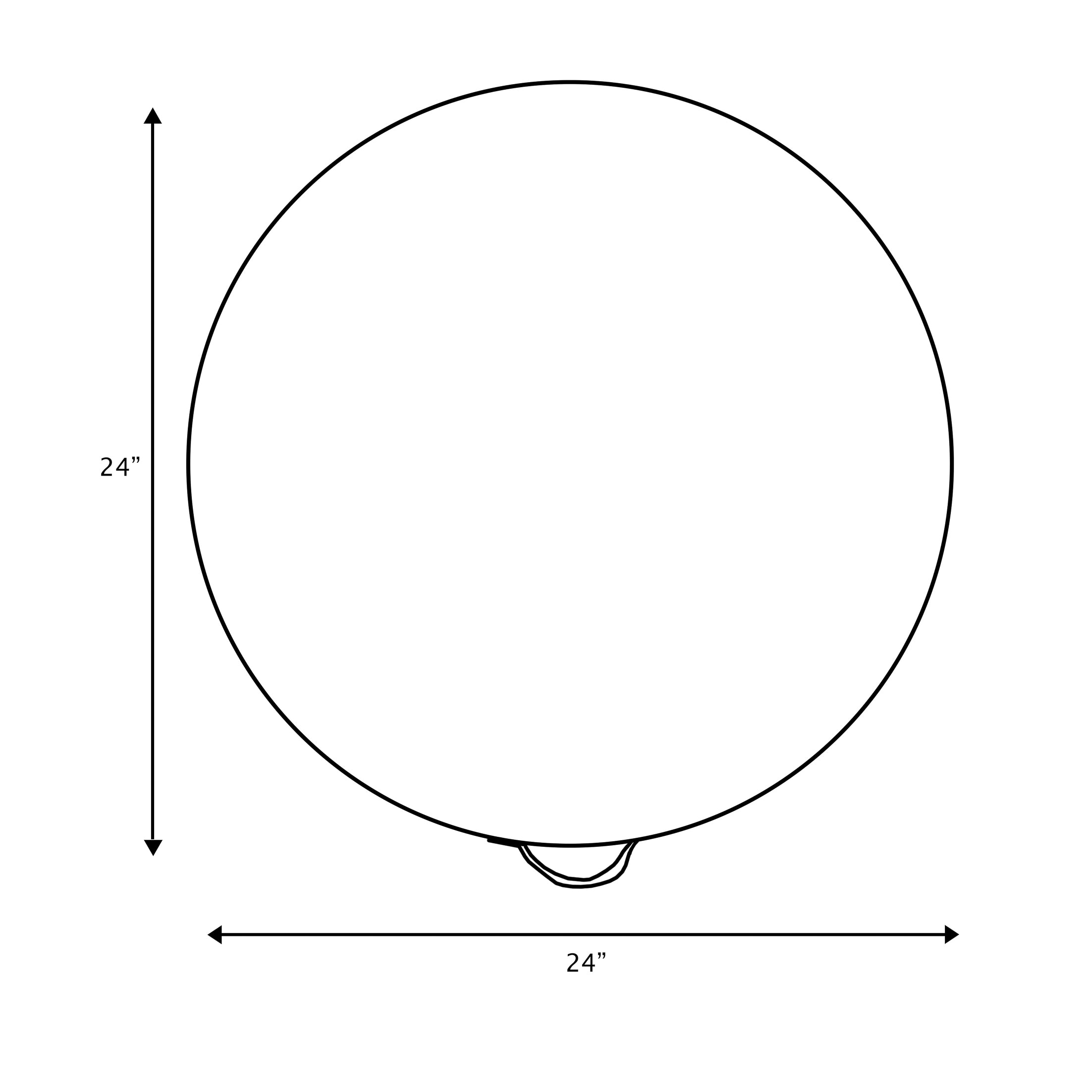 Sunbrella Round Indoor Floor Pillow
