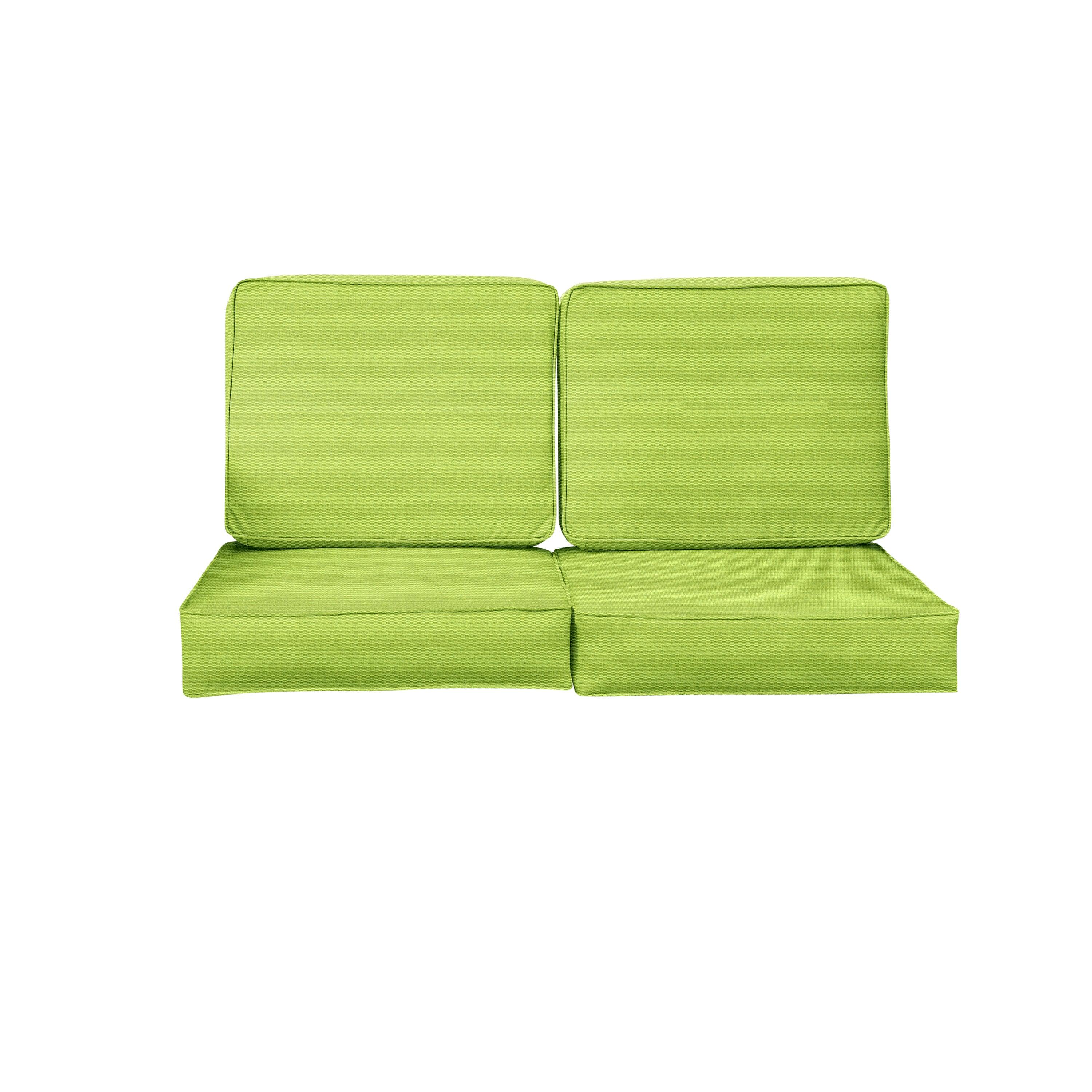 Sunbrella Canvas Deep Seating Loveseat Cushion Set - Sorra Home