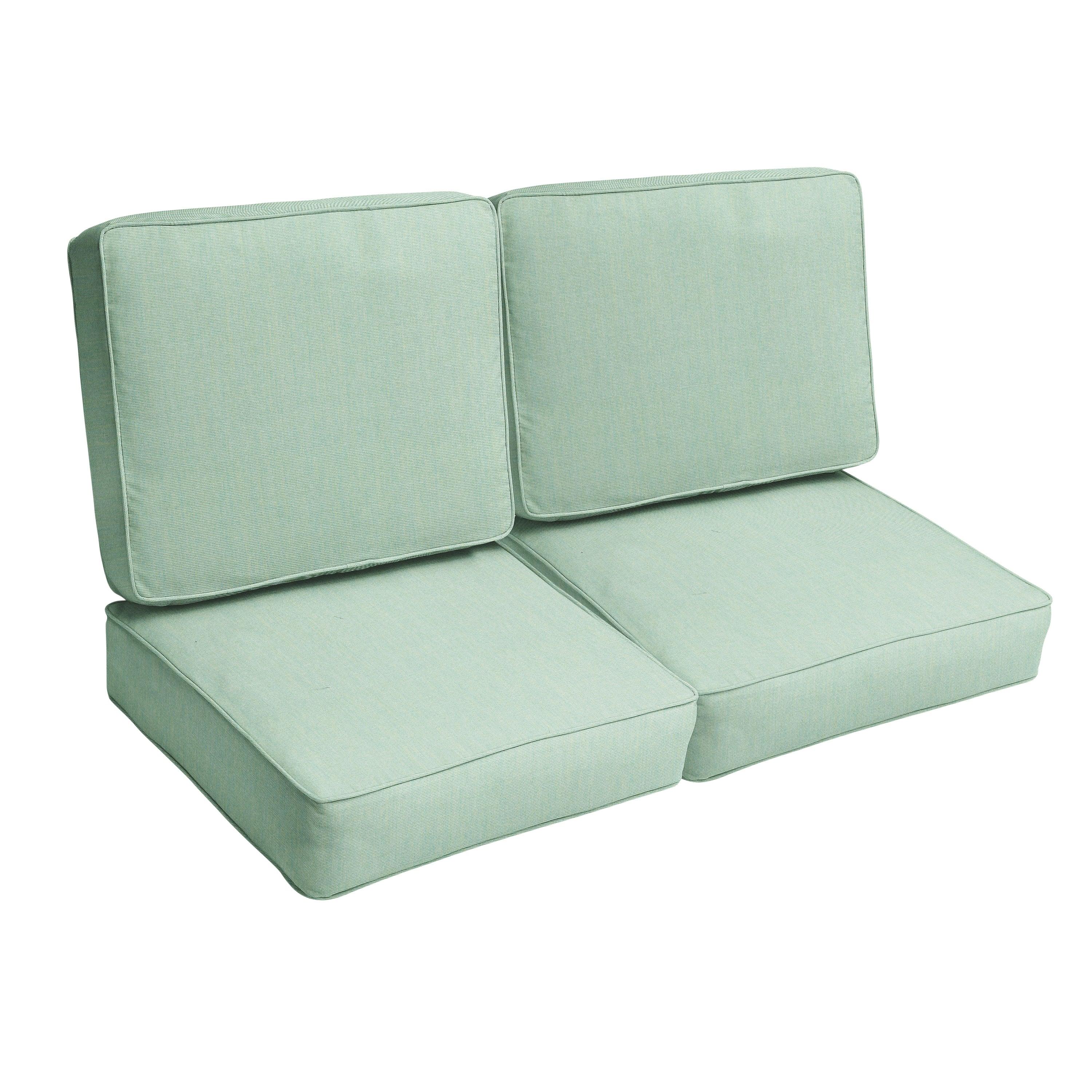 Sunbrella Canvas Deep Seating Loveseat Cushion Set - Sorra Home