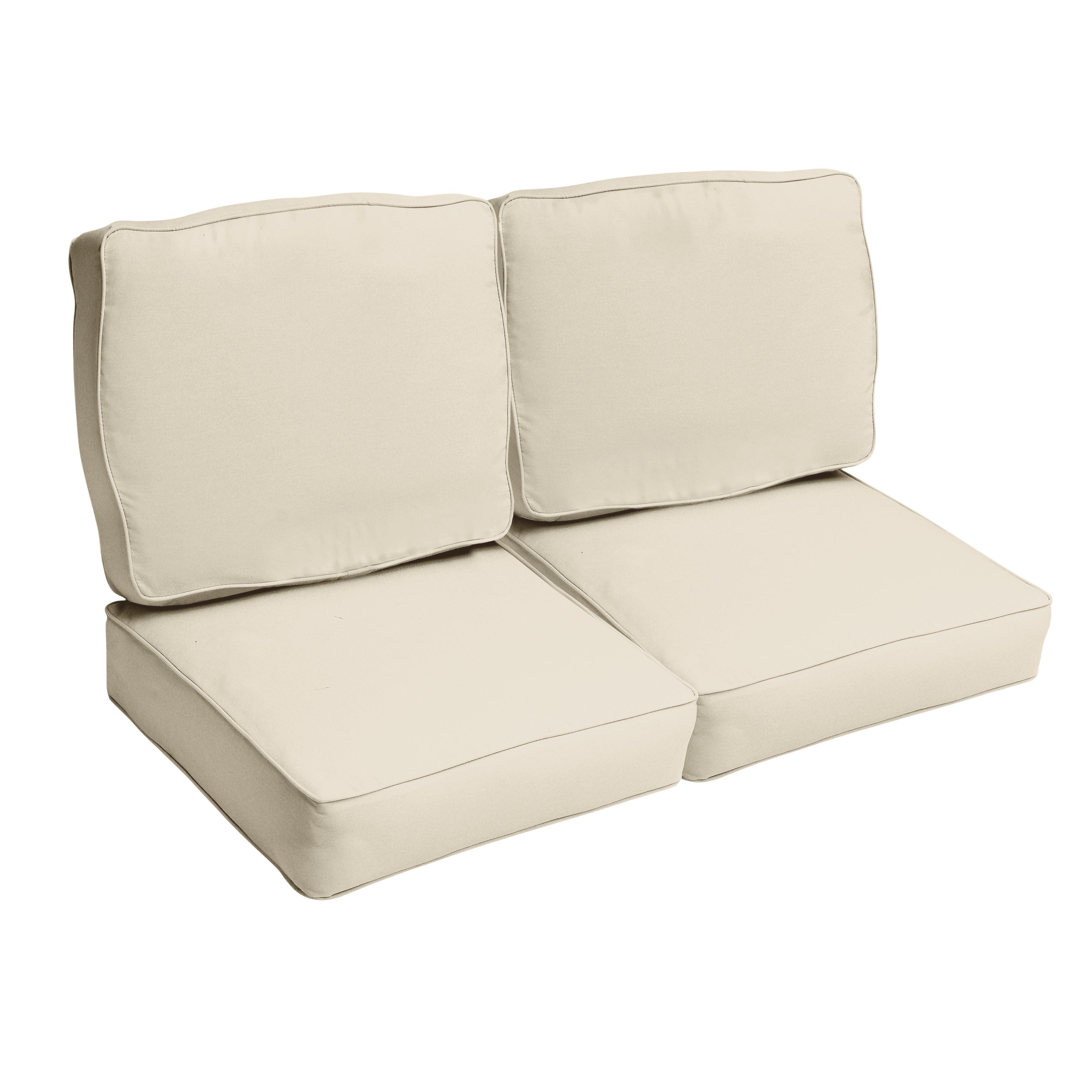 Sunbrella Canvas Deep Seating Loveseat Cushion Set - Sorra Home