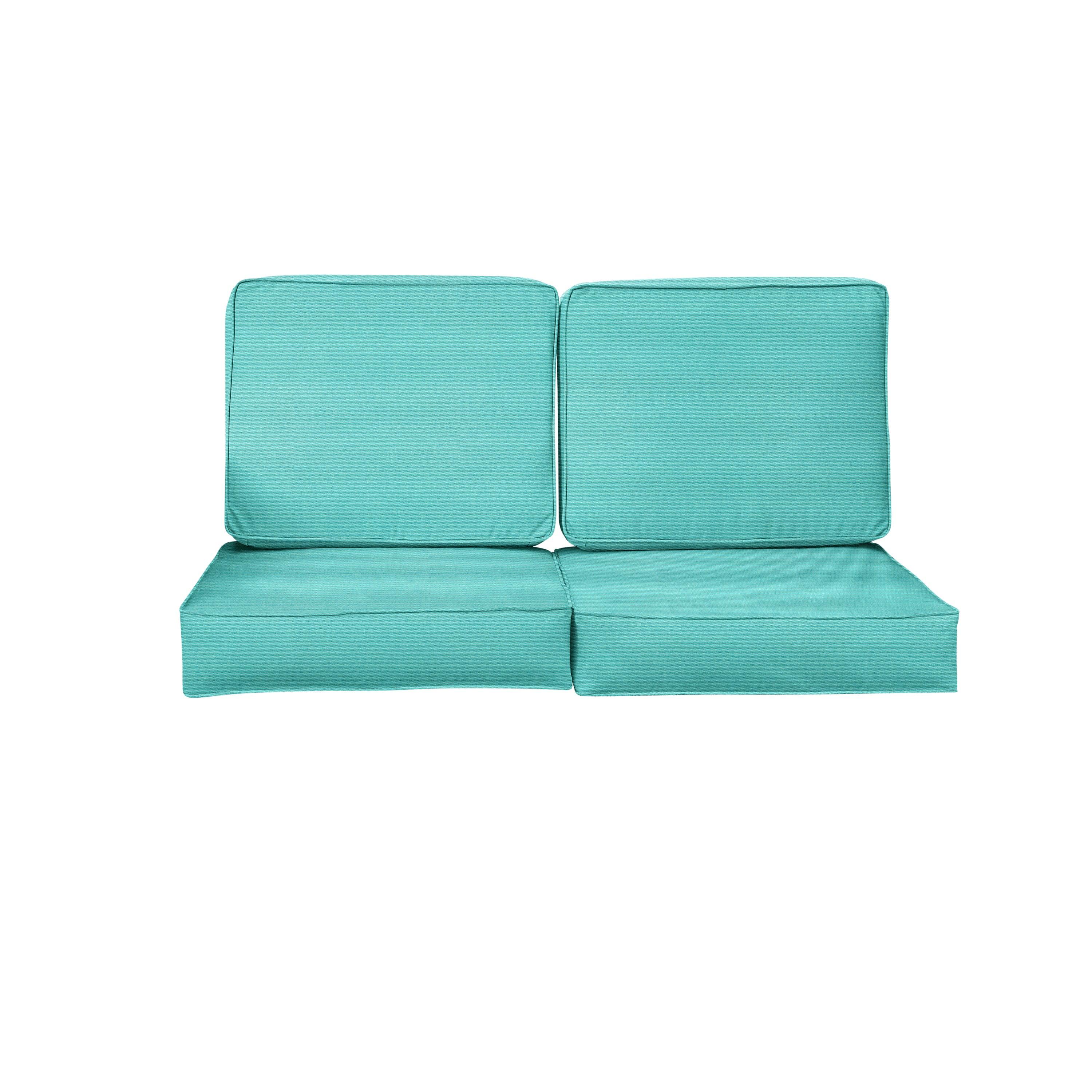 Sunbrella Canvas Deep Seating Loveseat Cushion Set - Sorra Home