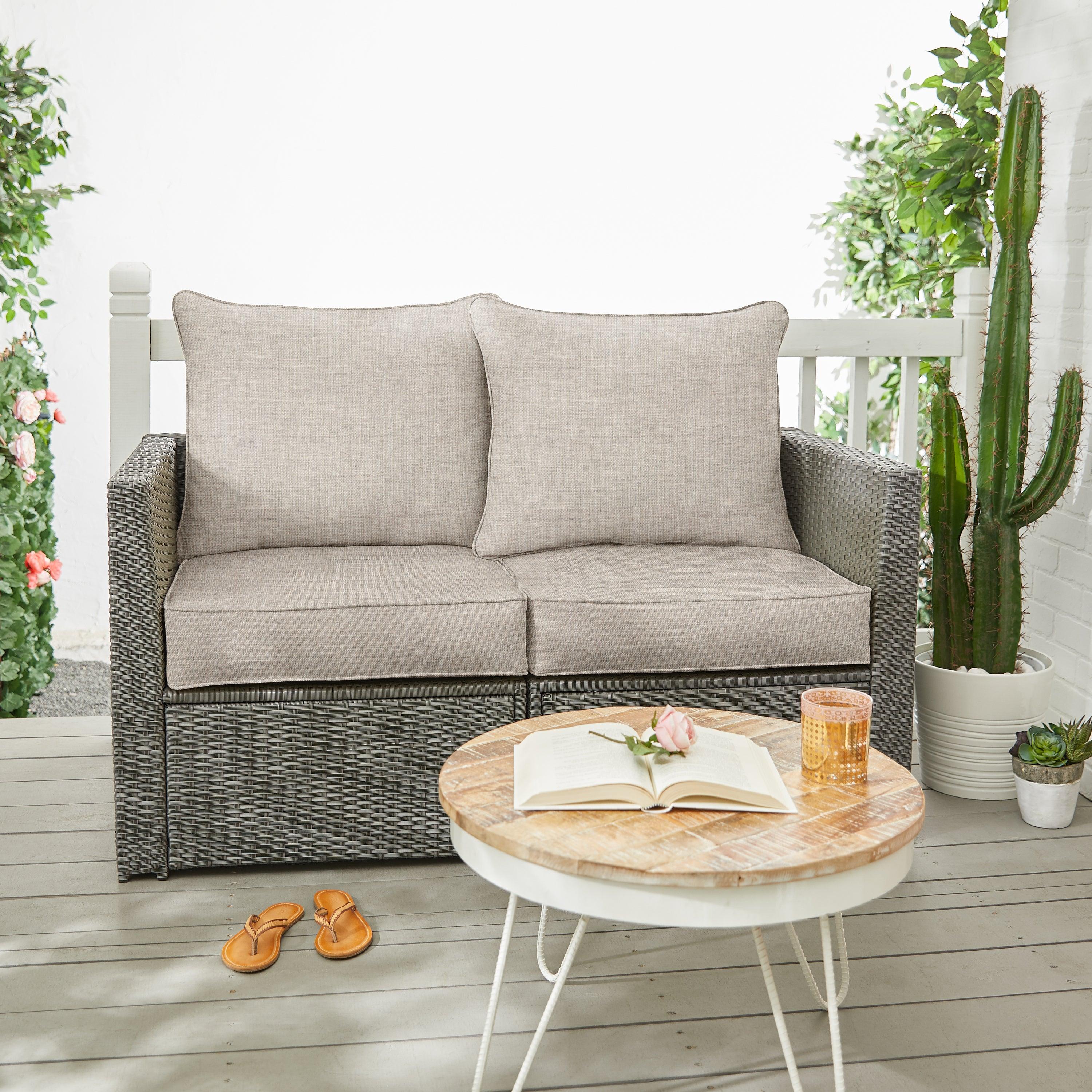 Sunbrella Deep Seating Loveseat Pillow & Cushion Set - Sorra Home