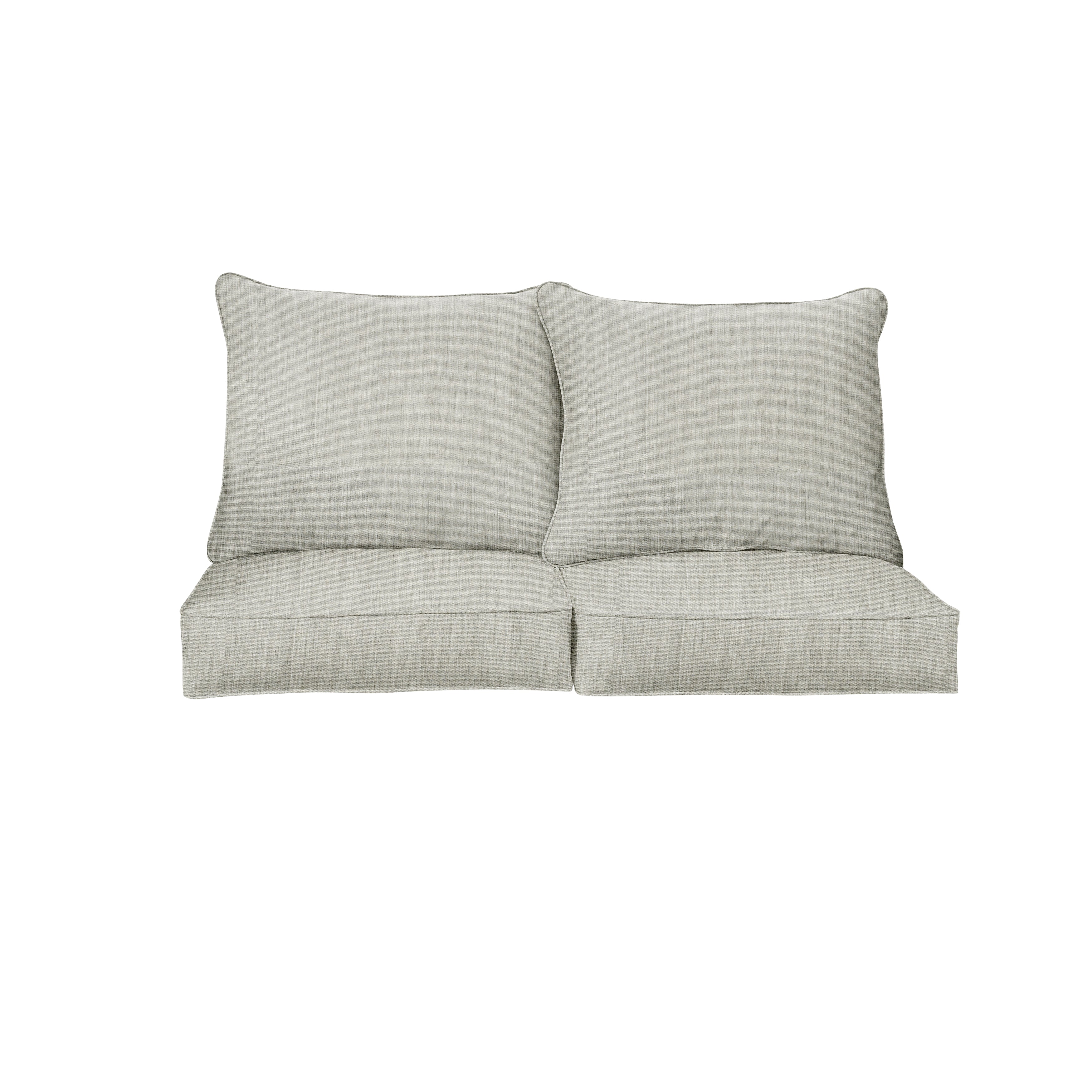 Sunbrella Canvas Deep Seating Loveseat Pillow & Cushion Set