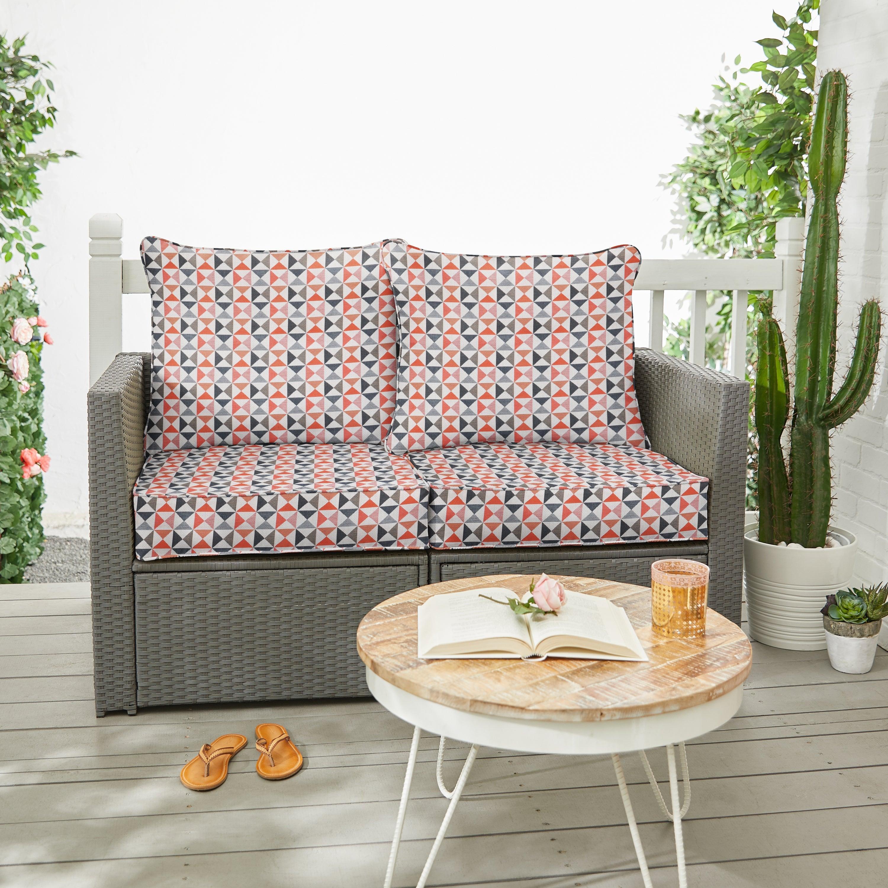 Sunbrella Array Dawn Deep Seating Loveseat Pillow & Cushion Set - Sorra Home