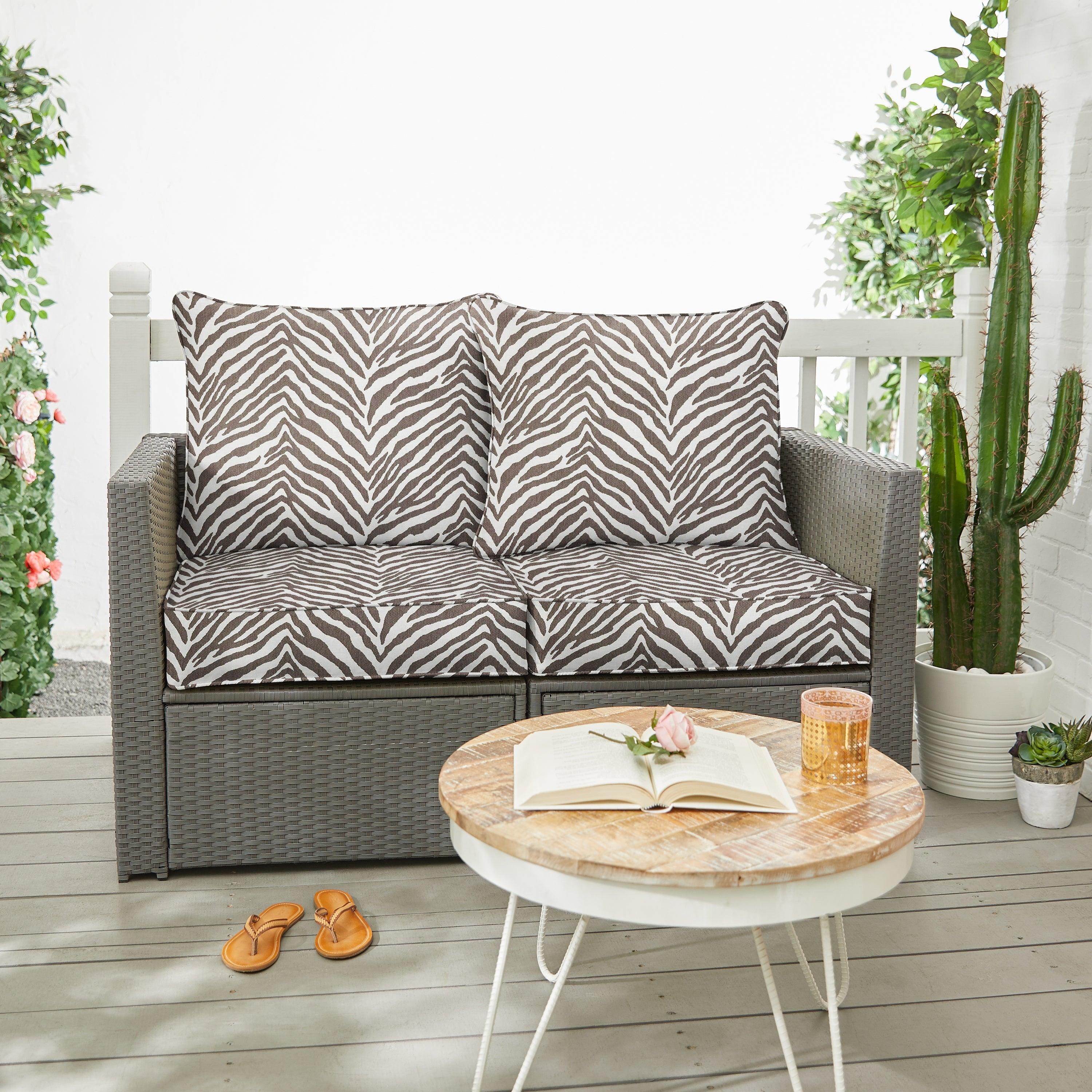 Sunbrella Namibia Deep Seating Loveseat Pillow & Cushion Set - Sorra Home