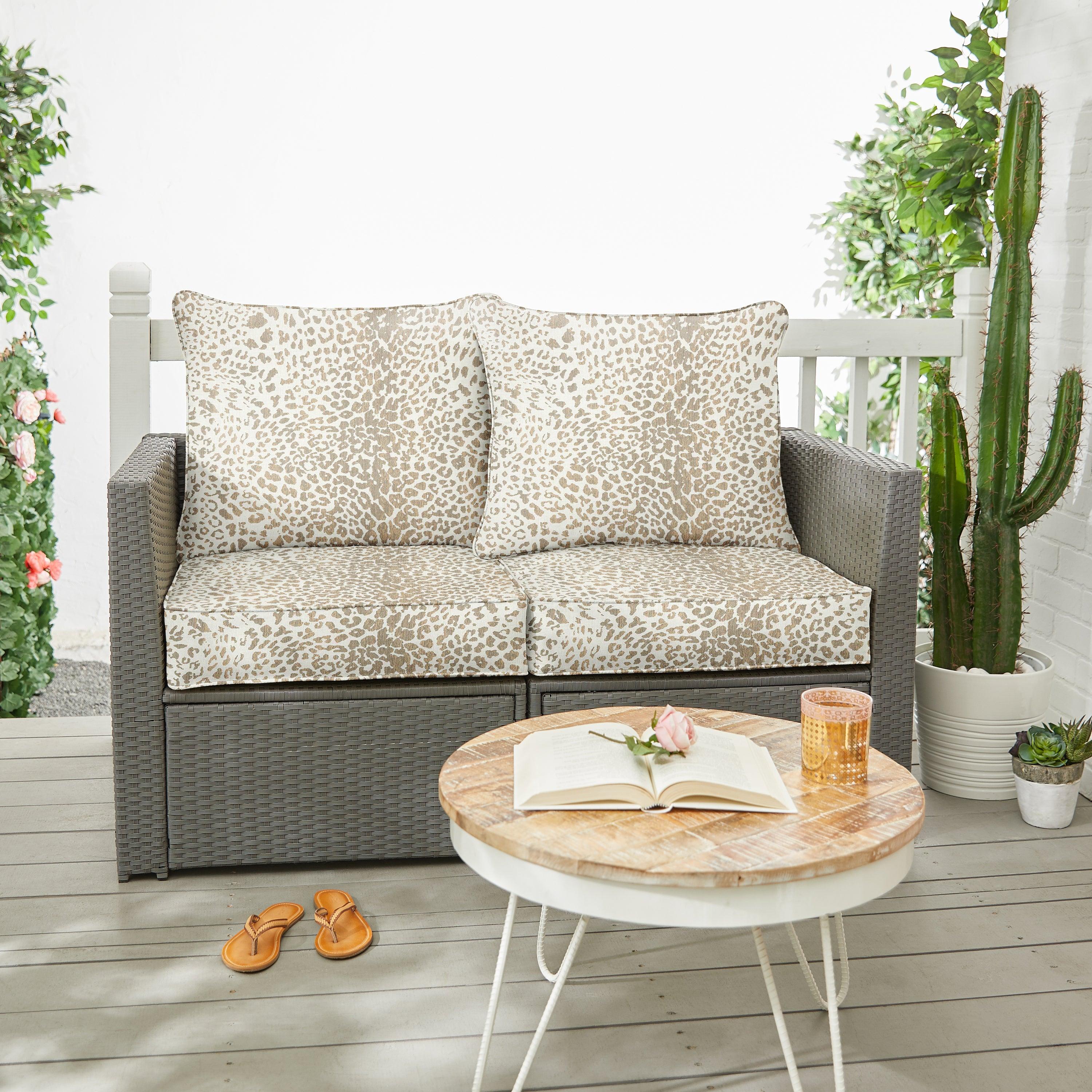 Sunbrella Instinct Deep Seating Loveseat Pillow & Cushion Set - Sorra Home