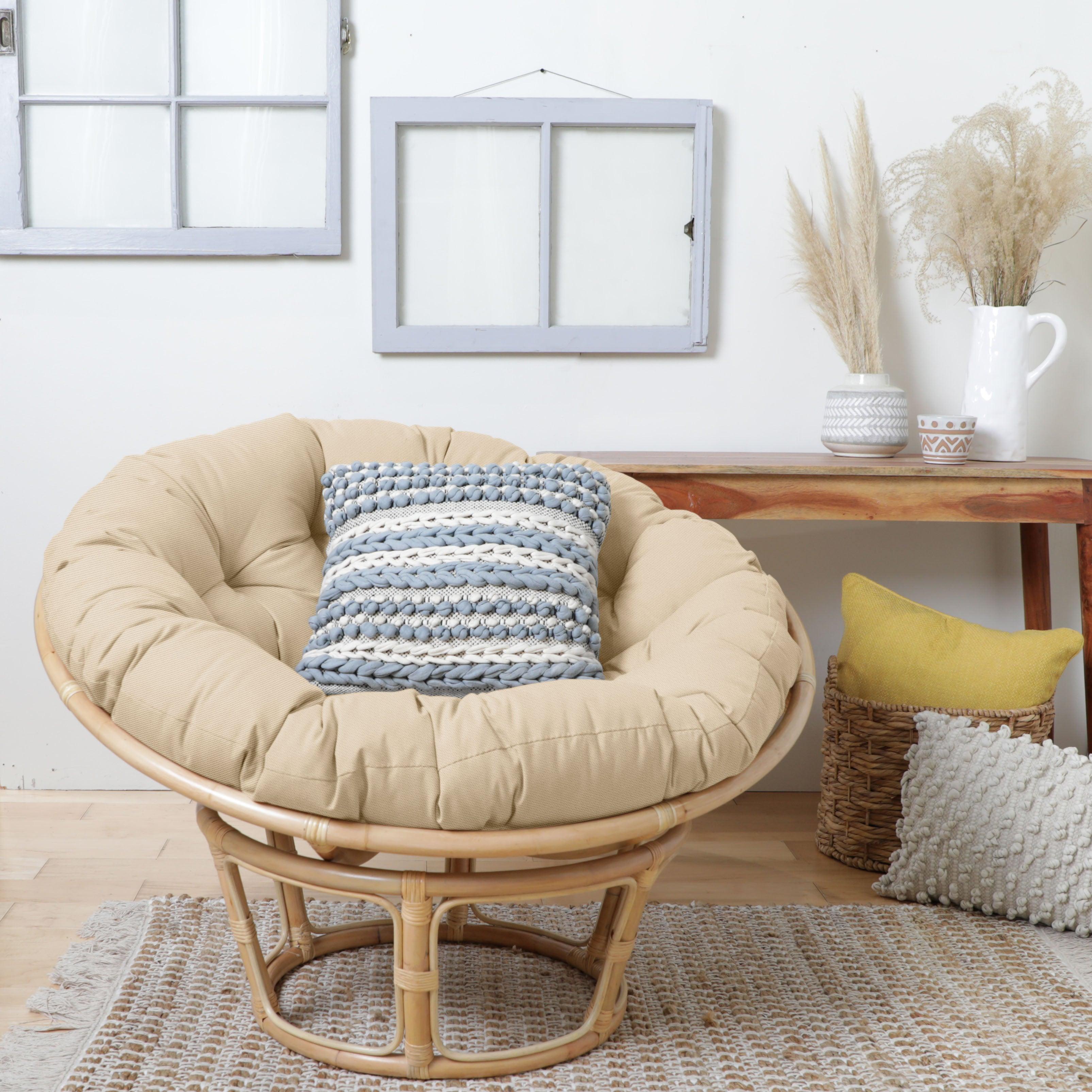 Sunbrella Canvas Indoor/Outdoor Papasan Cushion - Sorra Home