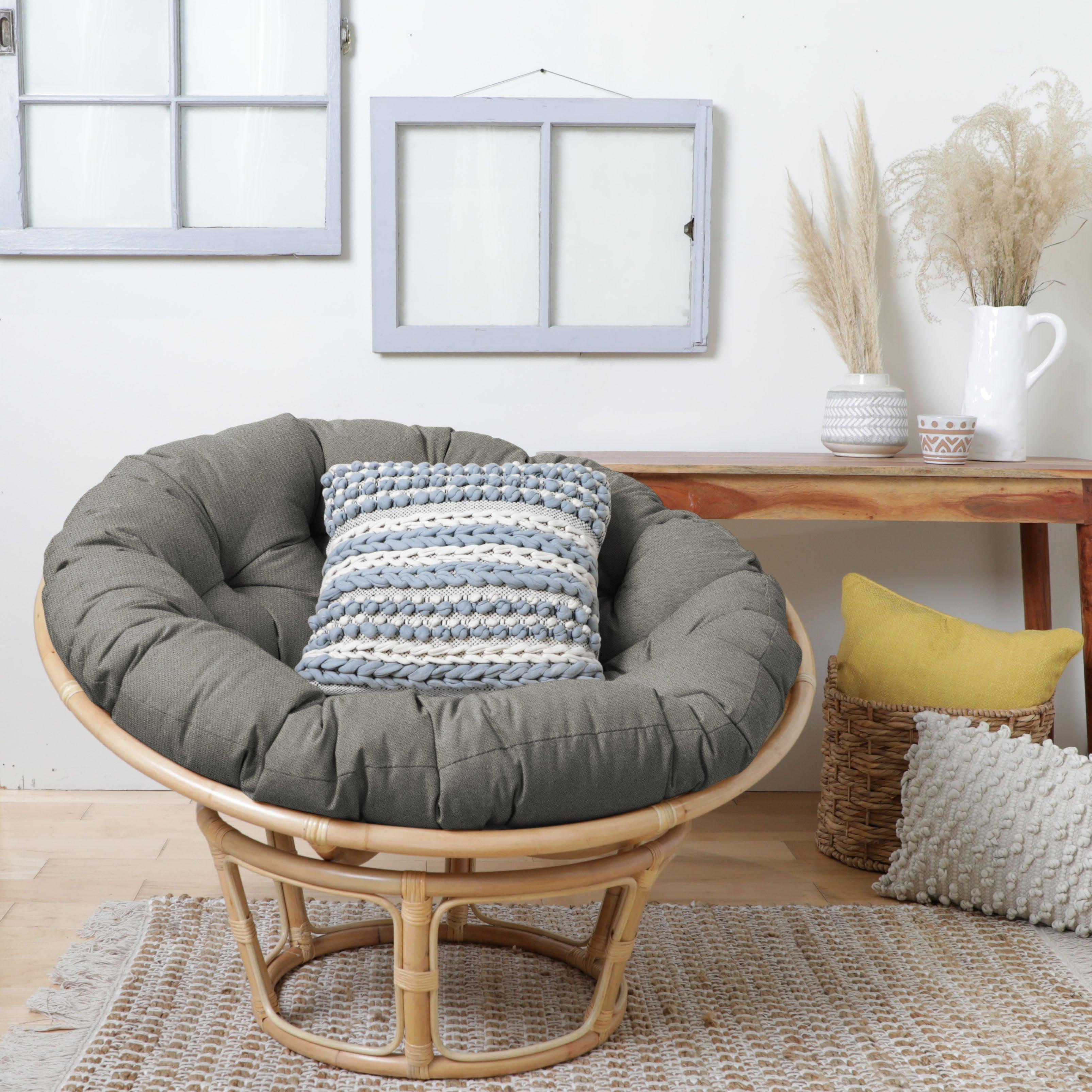 Sunbrella Canvas Indoor/Outdoor Papasan Cushion - Sorra Home