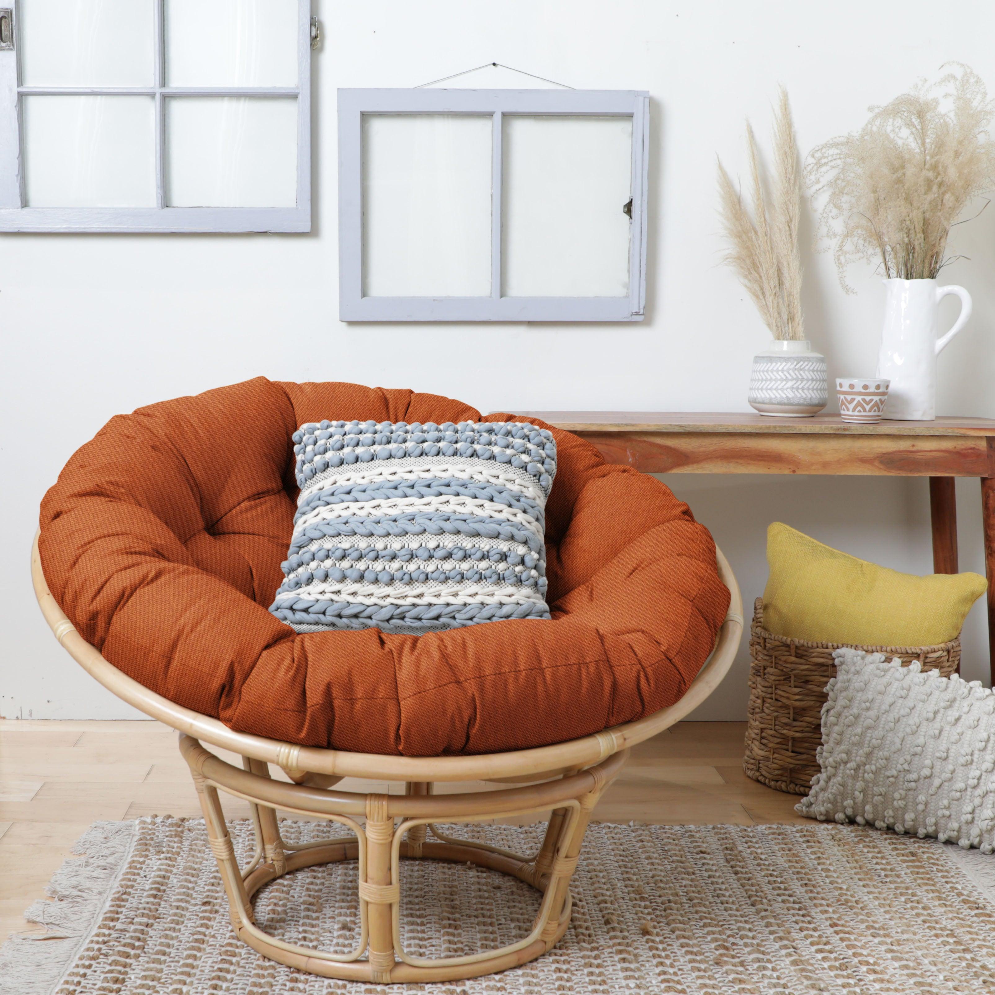 Sunbrella Canvas Indoor/Outdoor Papasan Cushion - Sorra Home