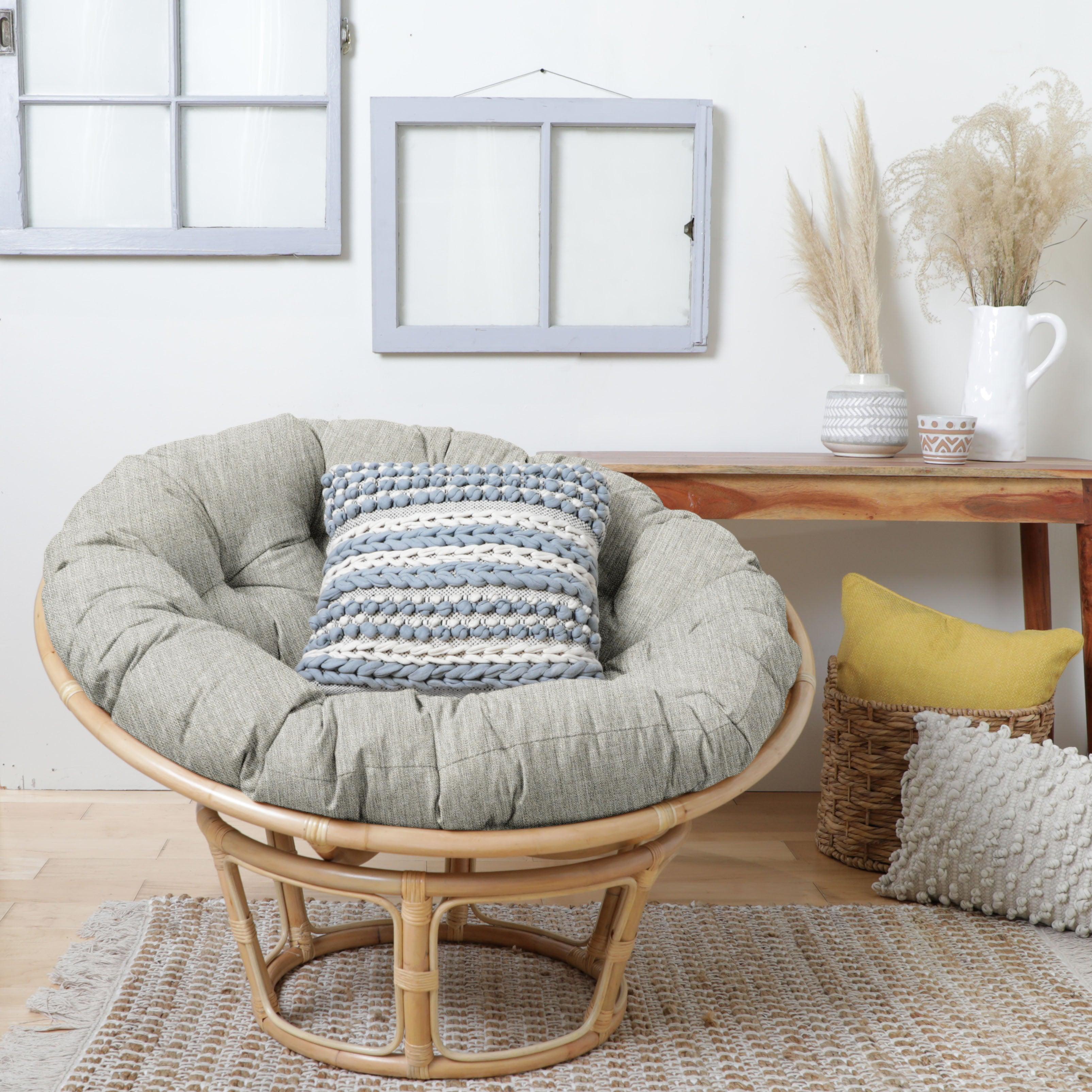 Sunbrella Canvas Indoor/Outdoor Papasan Cushion - Sorra Home