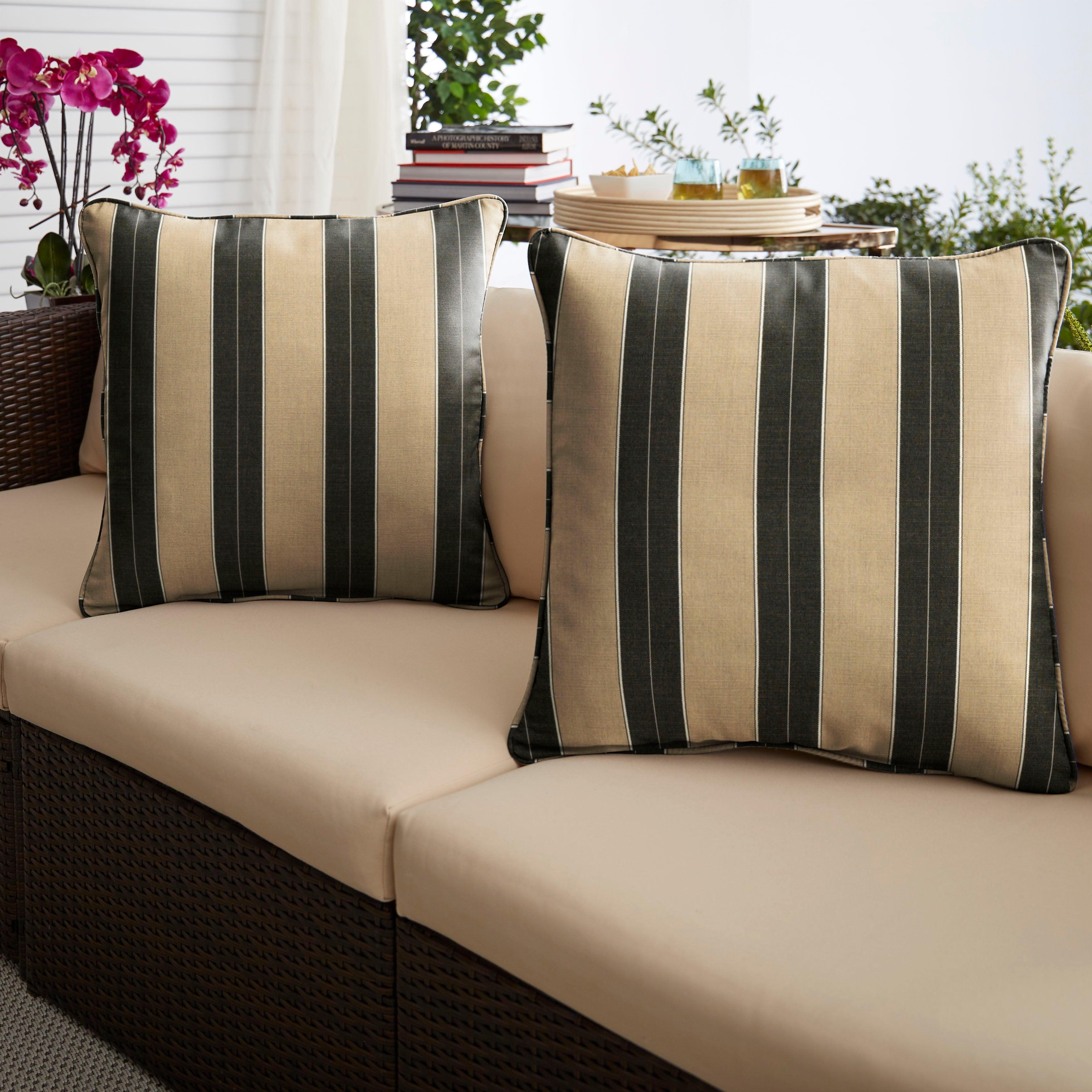 Sunbrella Berenson Square Corded Pillow (Set of 2) - Sorra Home