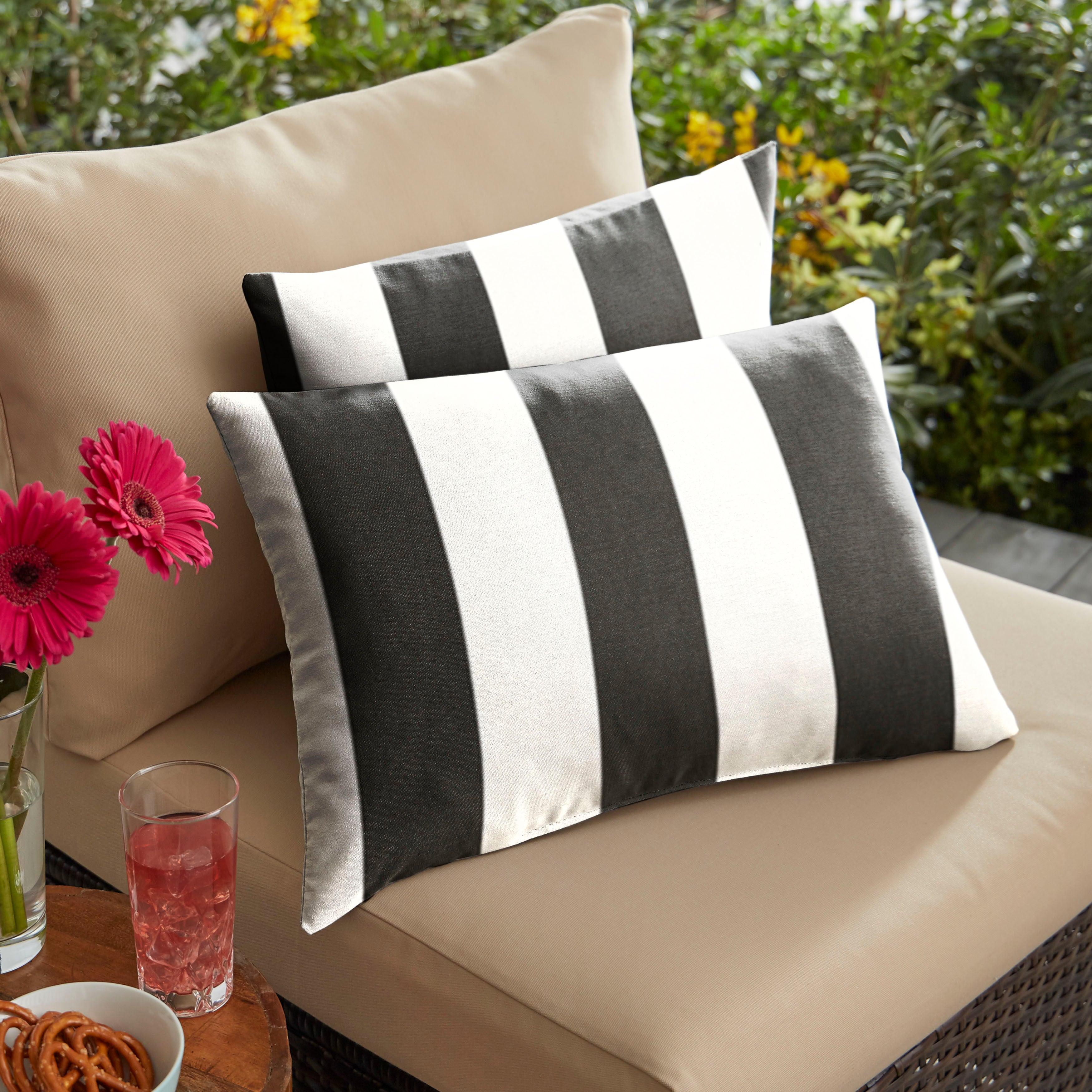 Sunbrella Cabana Lumbar Pillow (Set of 2) - Sorra Home