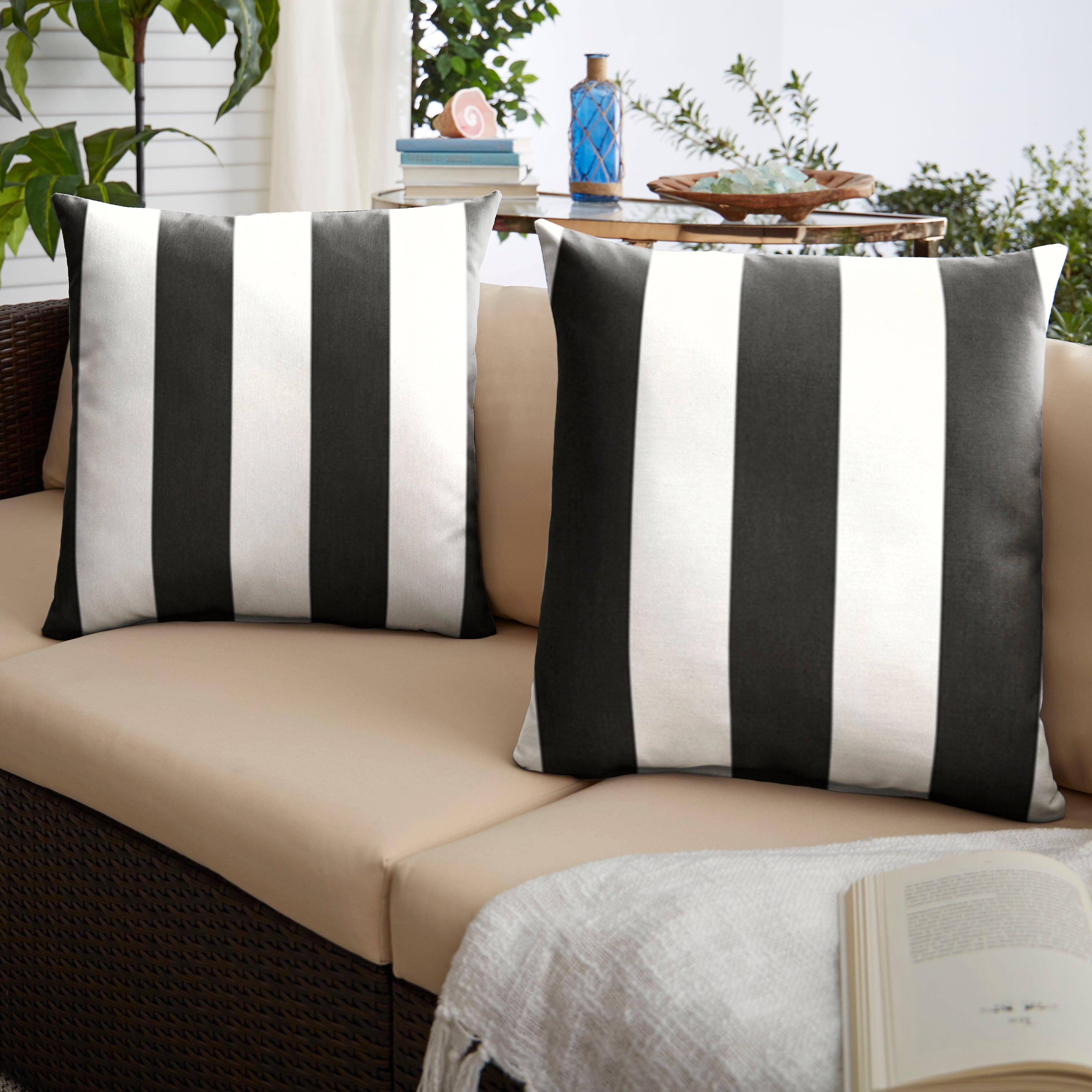Sunbrella Cabana Square Pillow (Set of 2) - Sorra Home