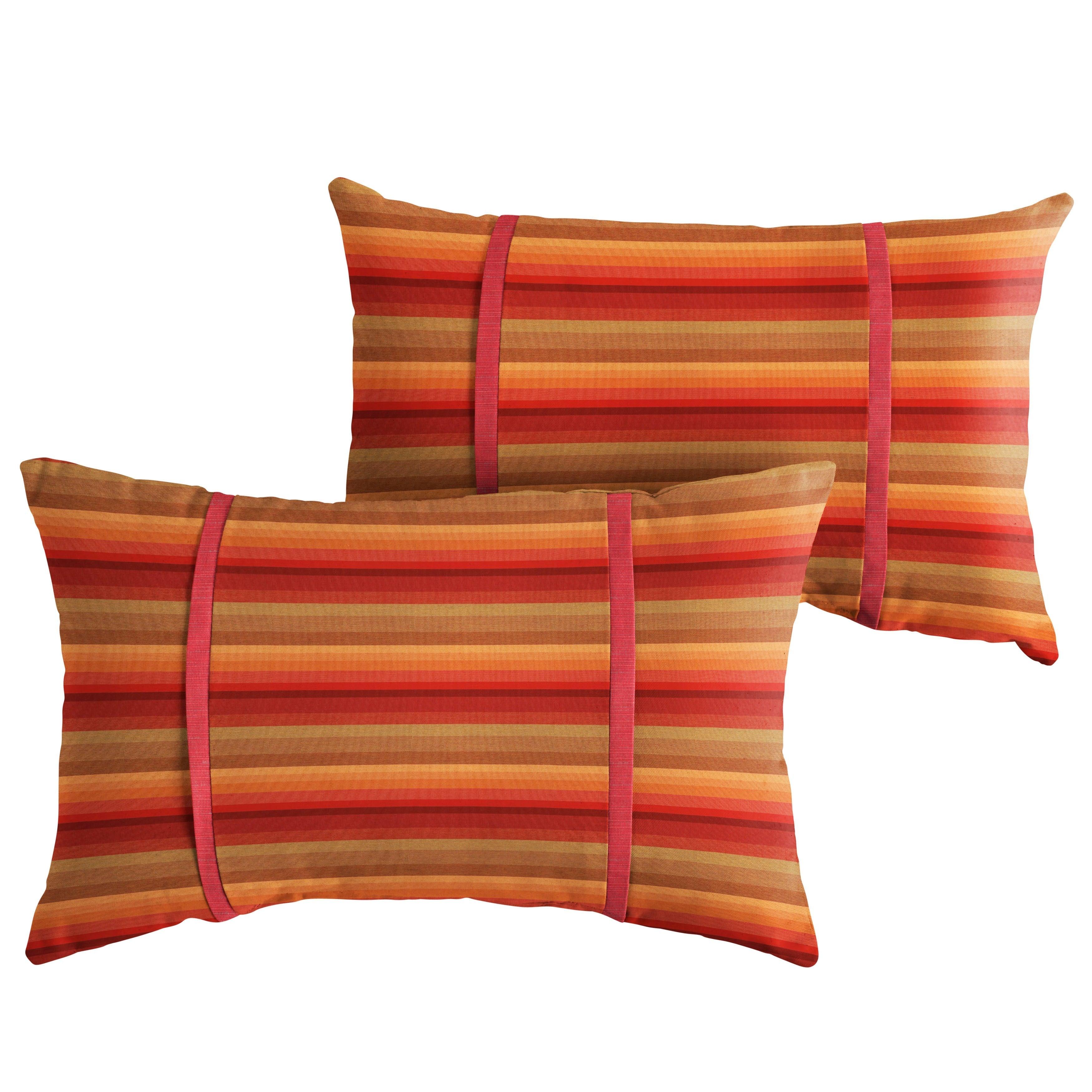Sunbrella Astoria with Contrast Cording Pillow with Double Petite Flange (Set of 2) - Sorra Home